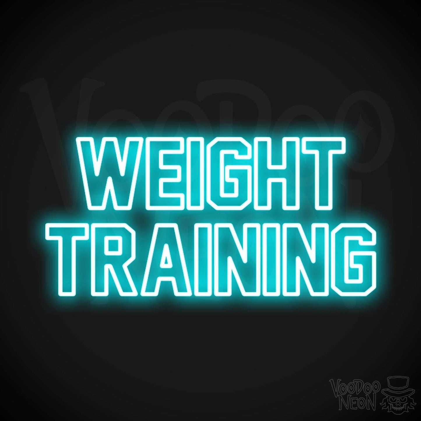 Weight Training LED Neon - Ice Blue