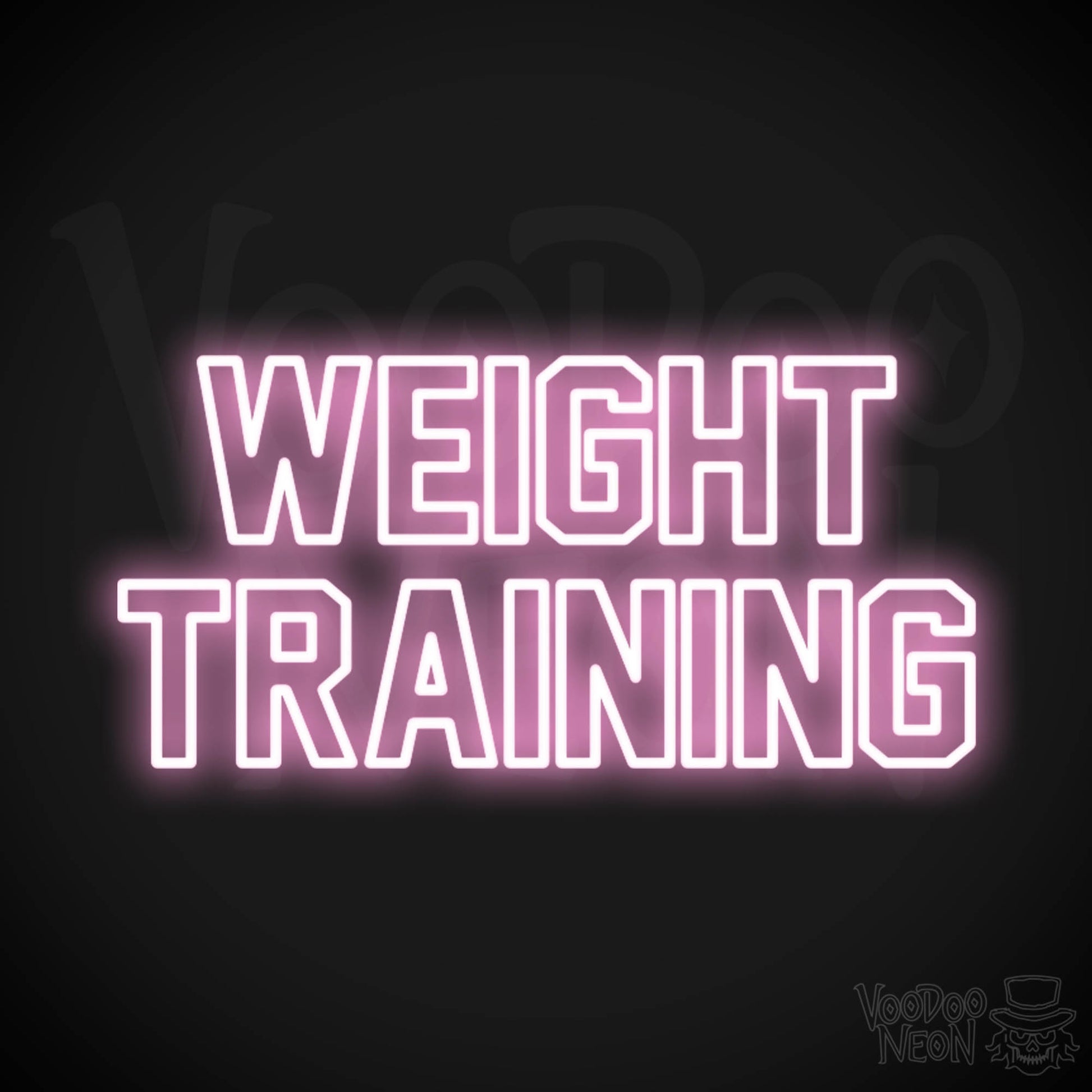 Weight Training LED Neon - Light Pink