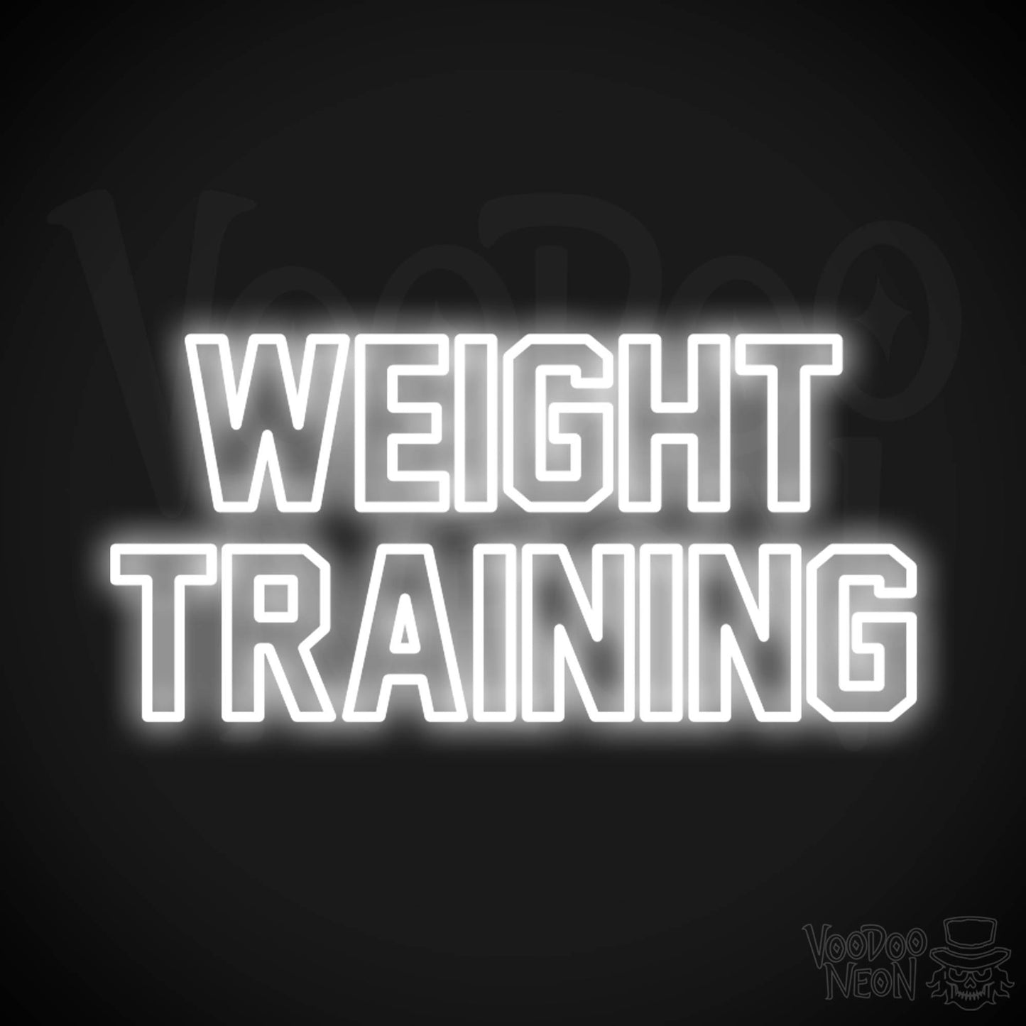 Weight Training LED Neon - White
