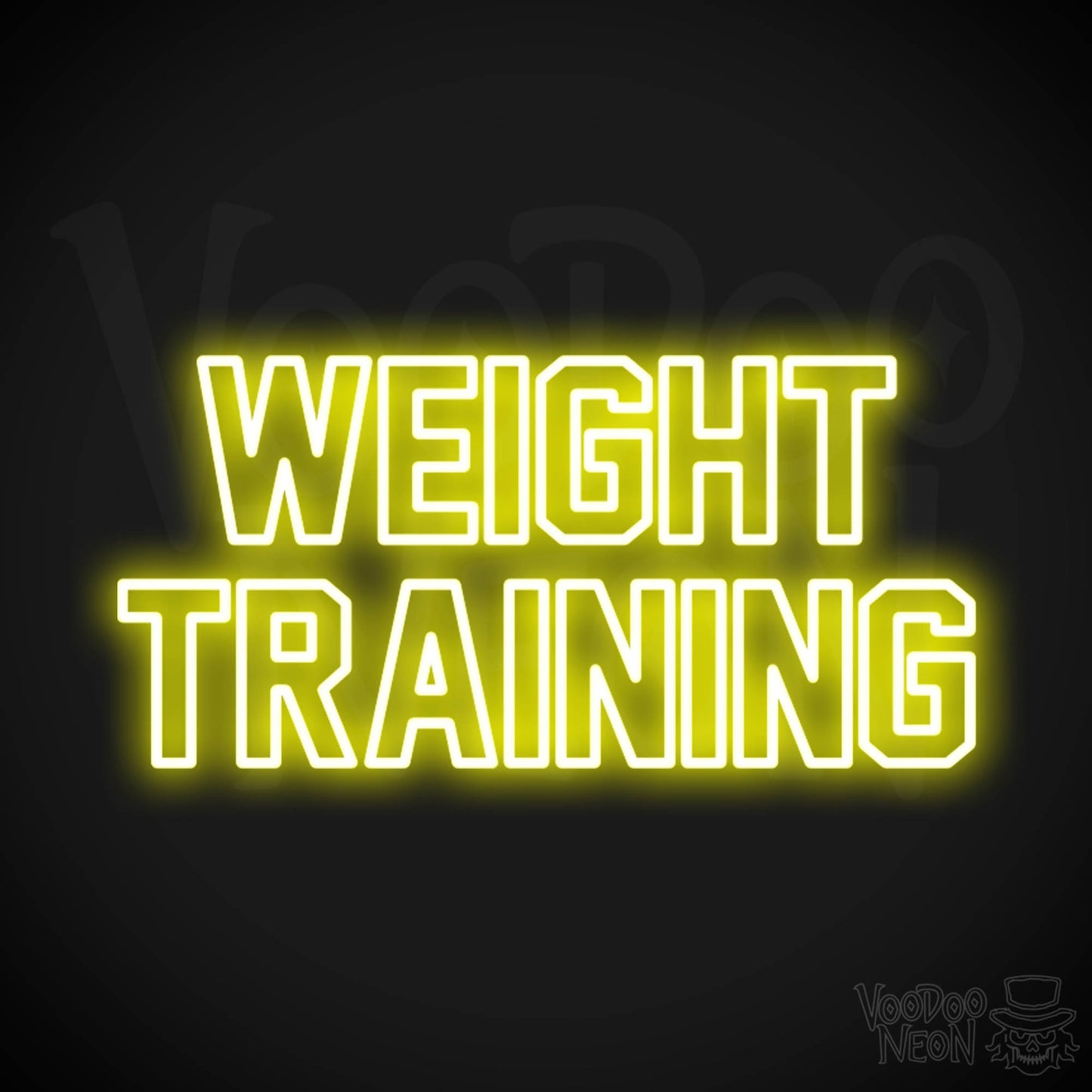 Weight Training LED Neon - Yellow