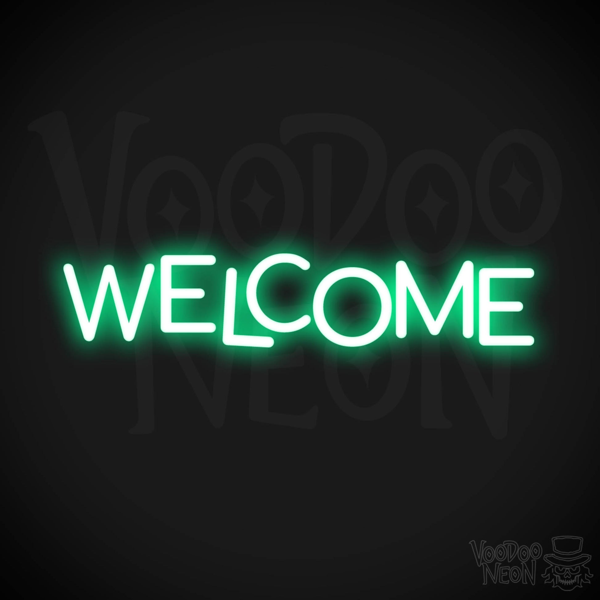 Welcome Neon Sign - Neon Welcome Sign - LED Sign - Color Green