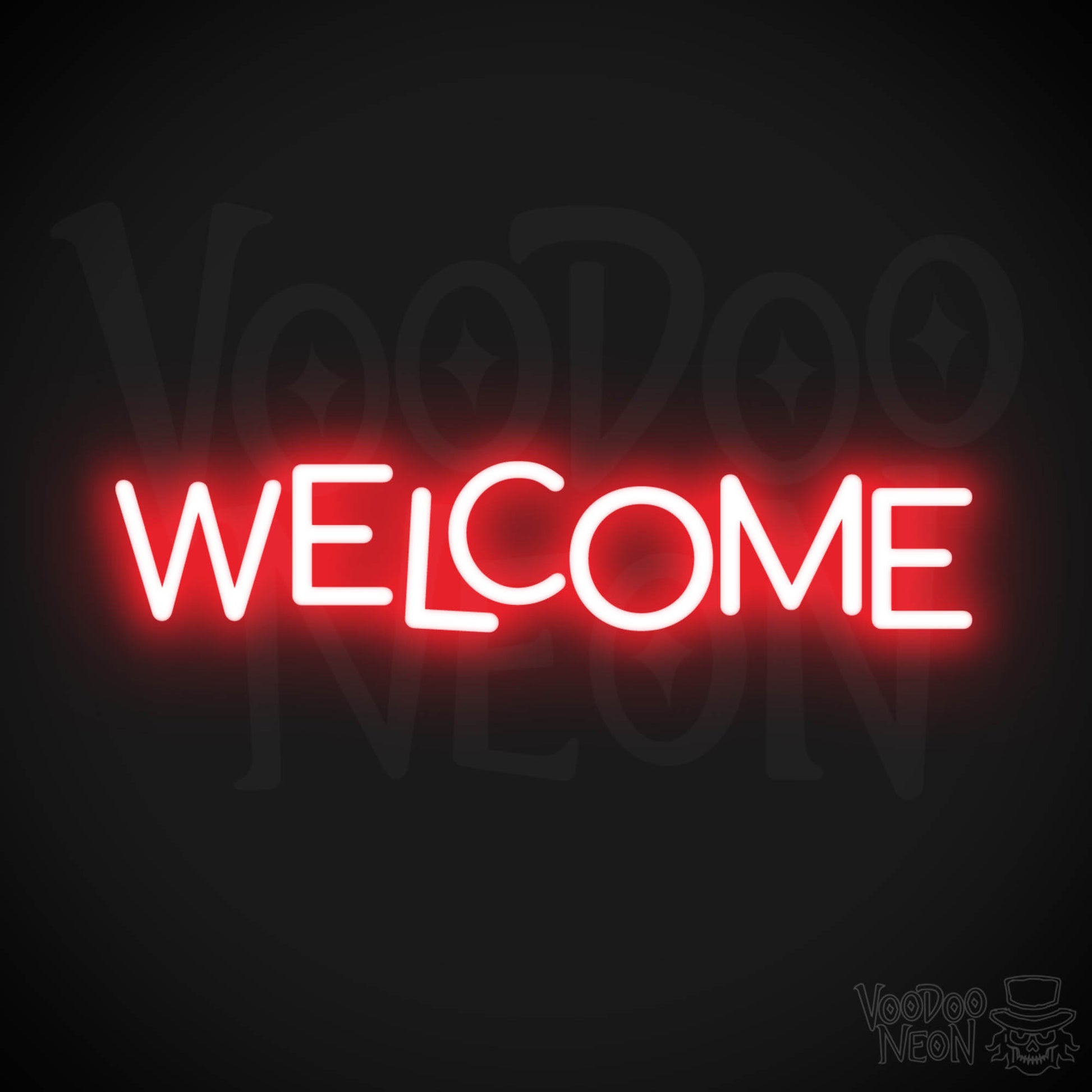 Welcome Neon Sign - Neon Welcome Sign - LED Sign - Color Red