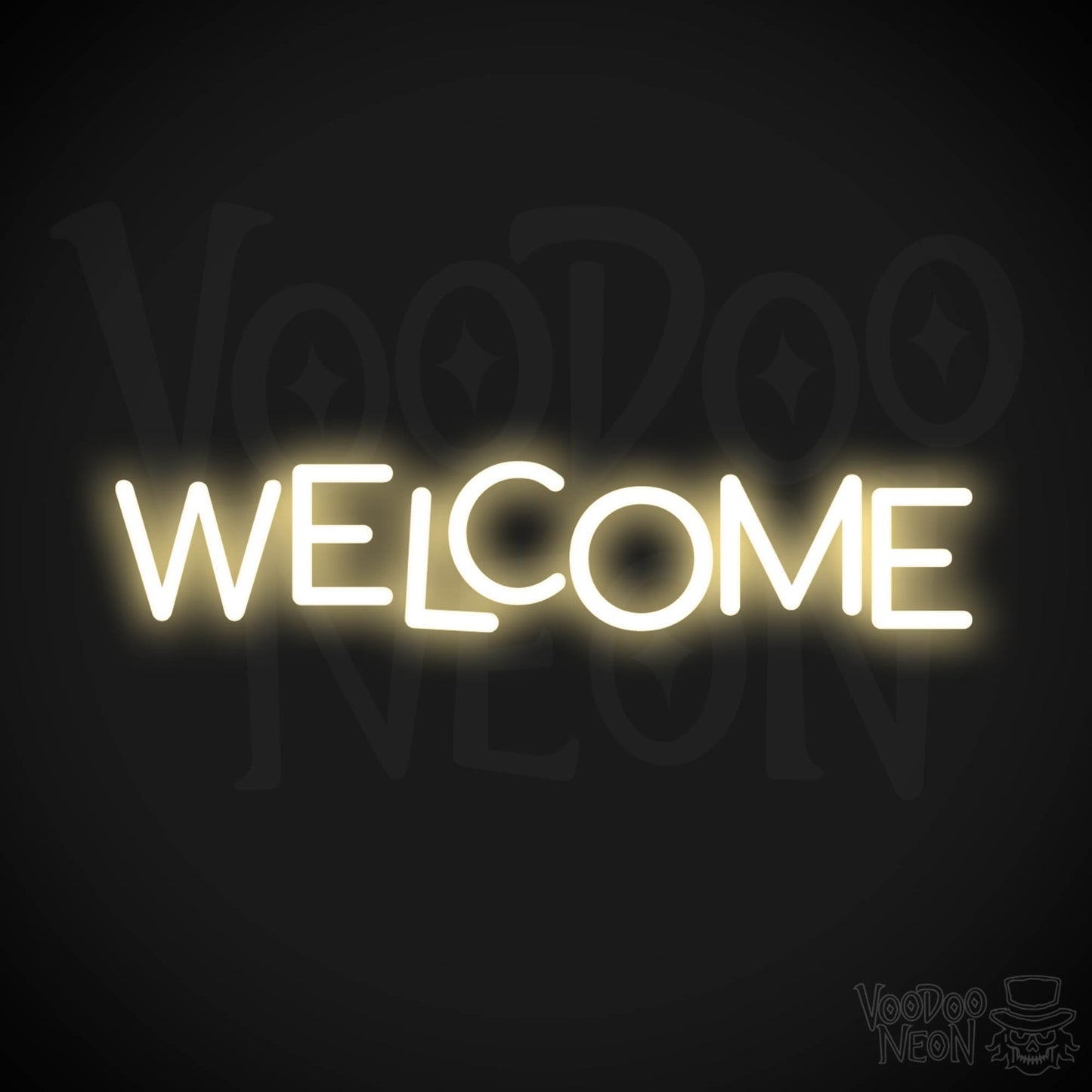 Welcome Neon Sign - Neon Welcome Sign - LED Sign - Color Warm White