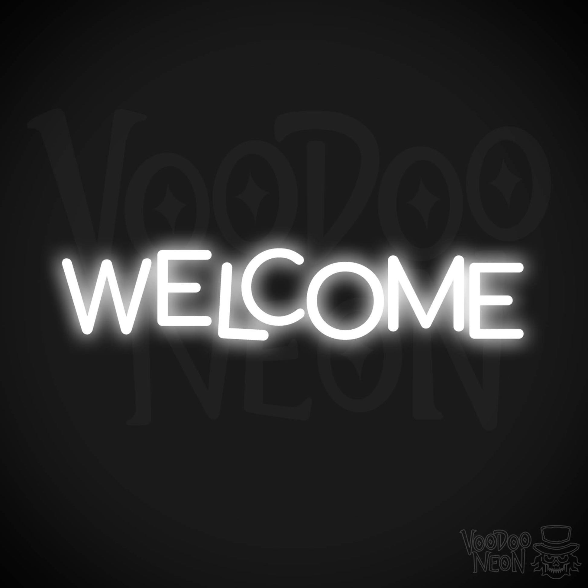 Welcome Neon Sign - Neon Welcome Sign - LED Sign - Color White