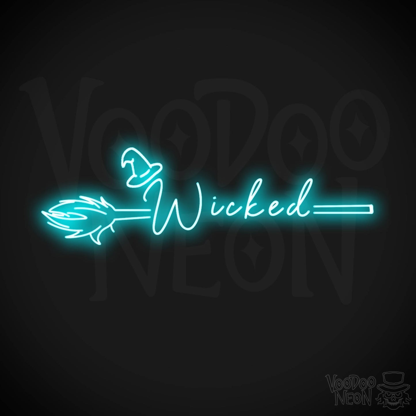 Wicked Neon Sign - Neon Wicked Sign - LED Wall Art - Color Ice Blue