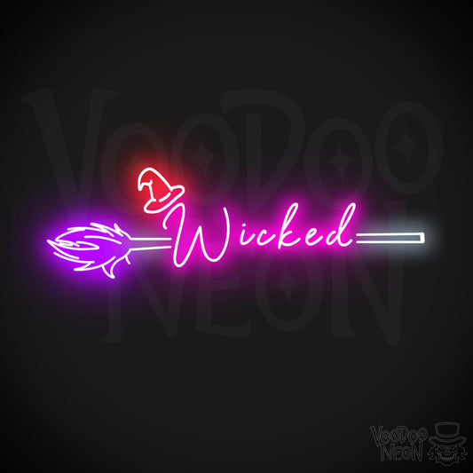Wicked Neon Sign - Neon Wicked Sign - LED Wall Art - Color Multi-Color