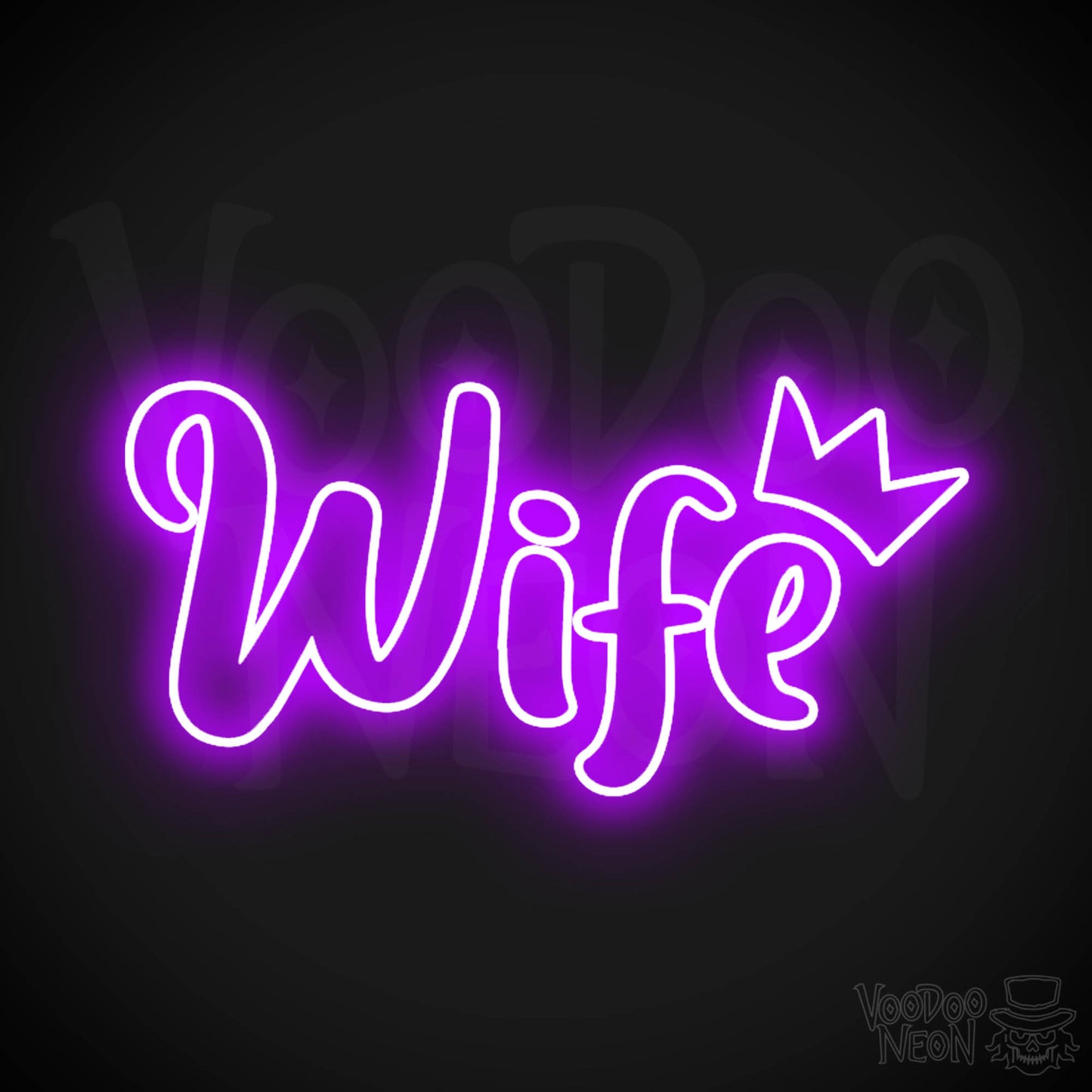 Wife Neon Sign - Neon Wife Sign - Color Purple