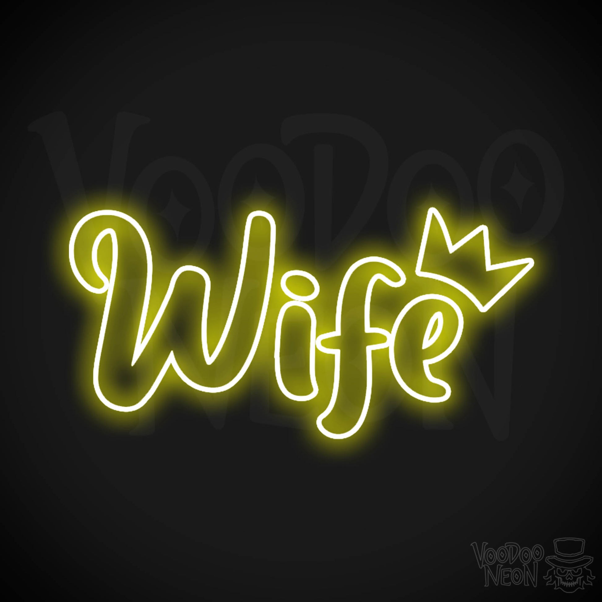 Wife Neon Sign - Neon Wife Sign - Color Yellow