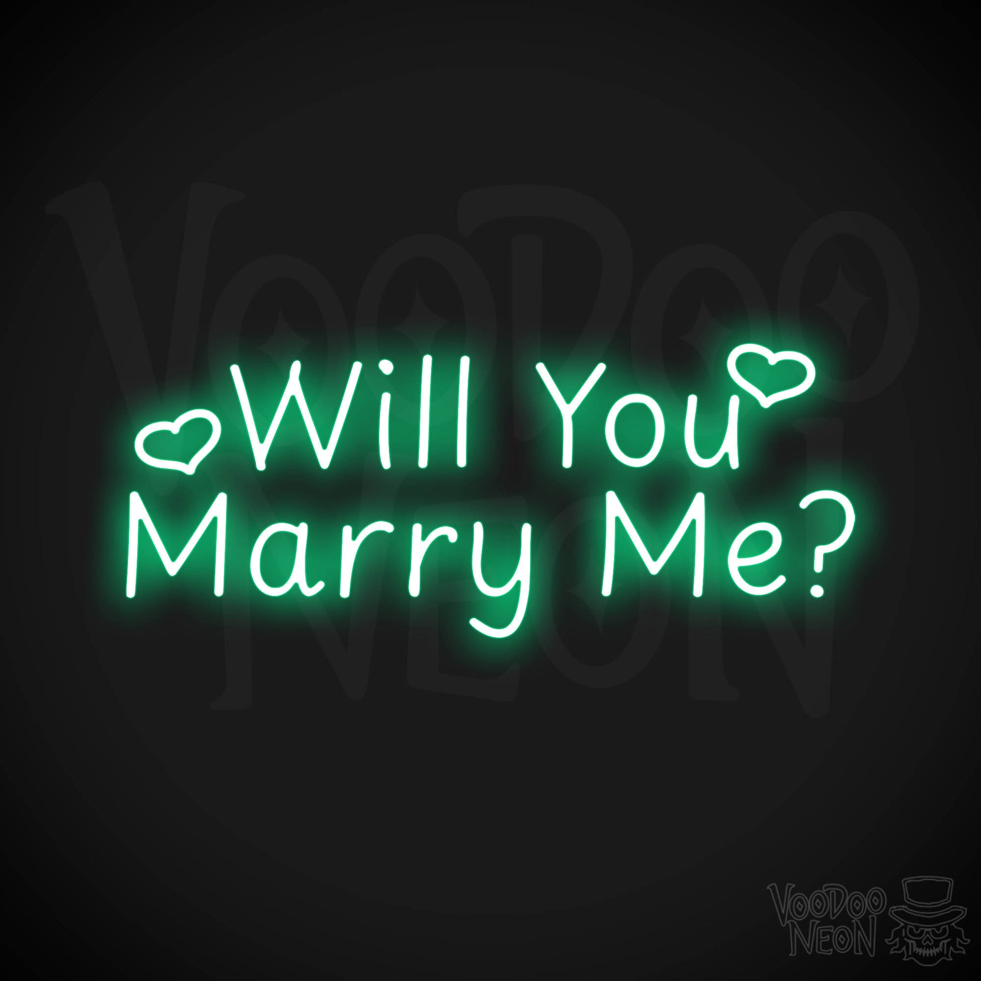 Will You Marry Me? Neon Sign - Green