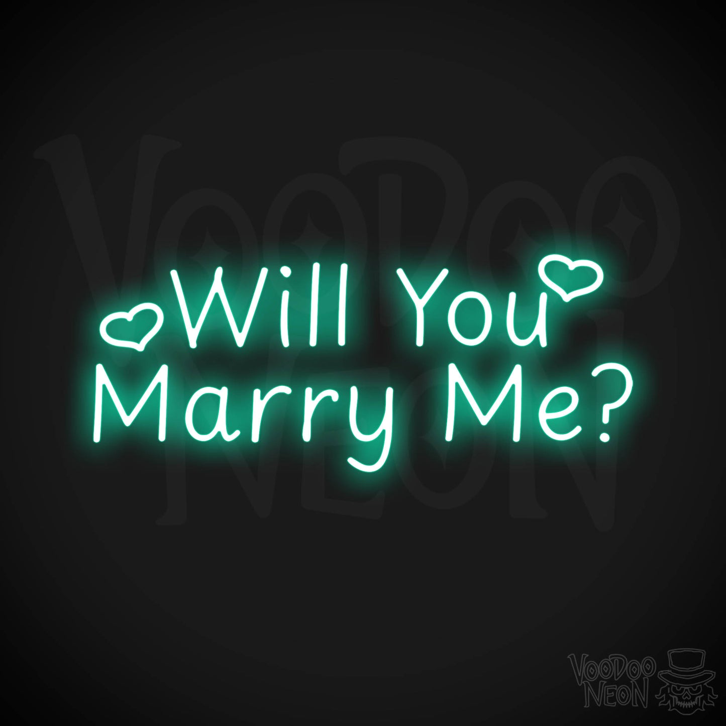 Will You Marry Me? Neon Sign - Light Green