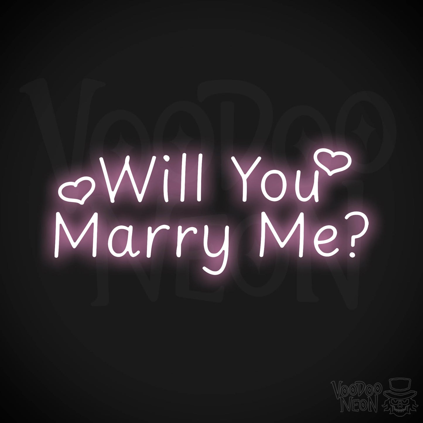 Will You Marry Me? Neon Sign - Light Pink