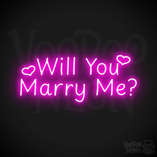 Will You Marry Me? Neon Sign - Pink