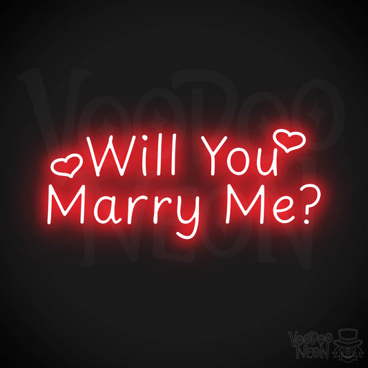 Will You Marry Me? Neon Sign - Red
