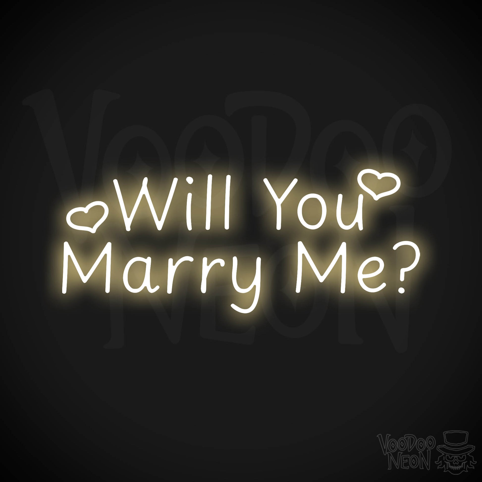 Will You Marry Me? Neon Sign - Warm White