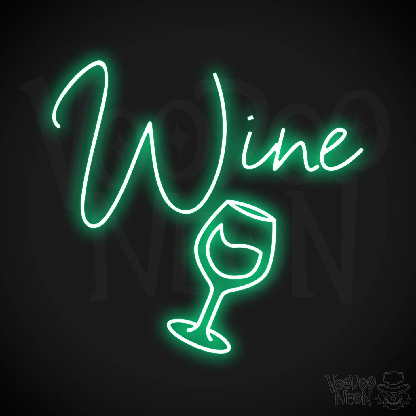 Wine Neon Sign - Green