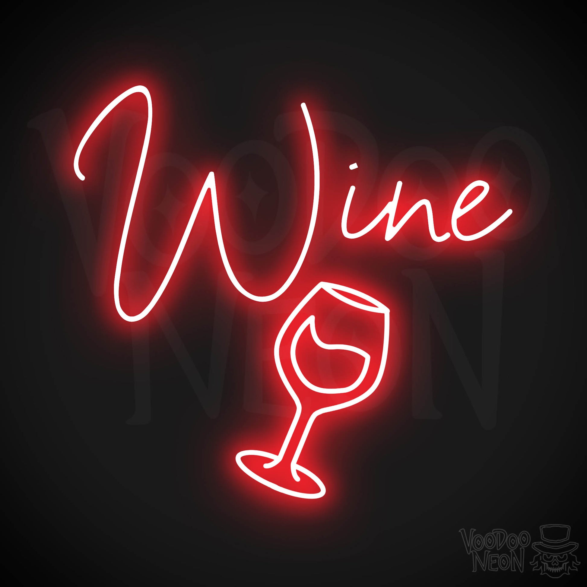 Wine Neon Sign - Red