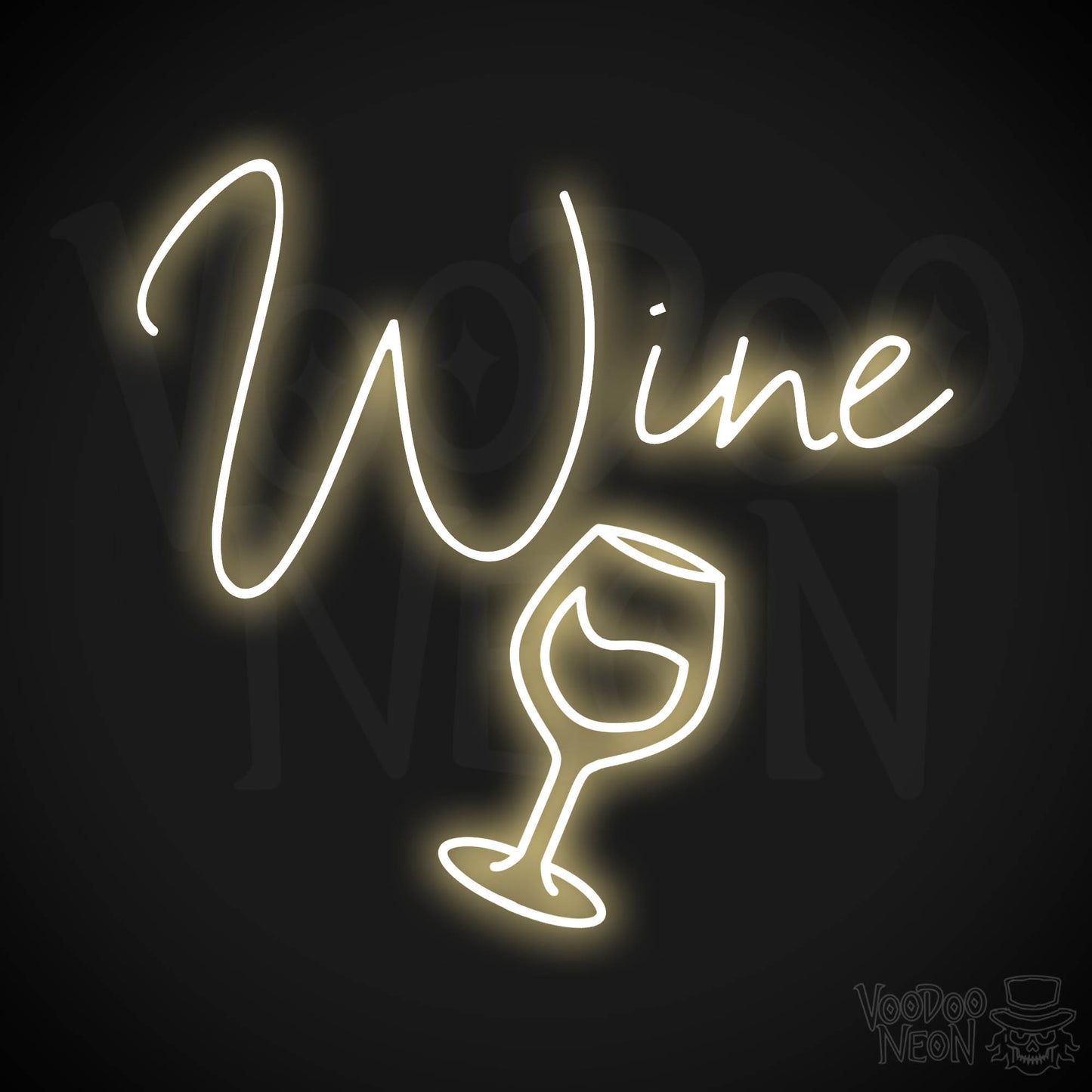 Wine Neon Sign - Warm White