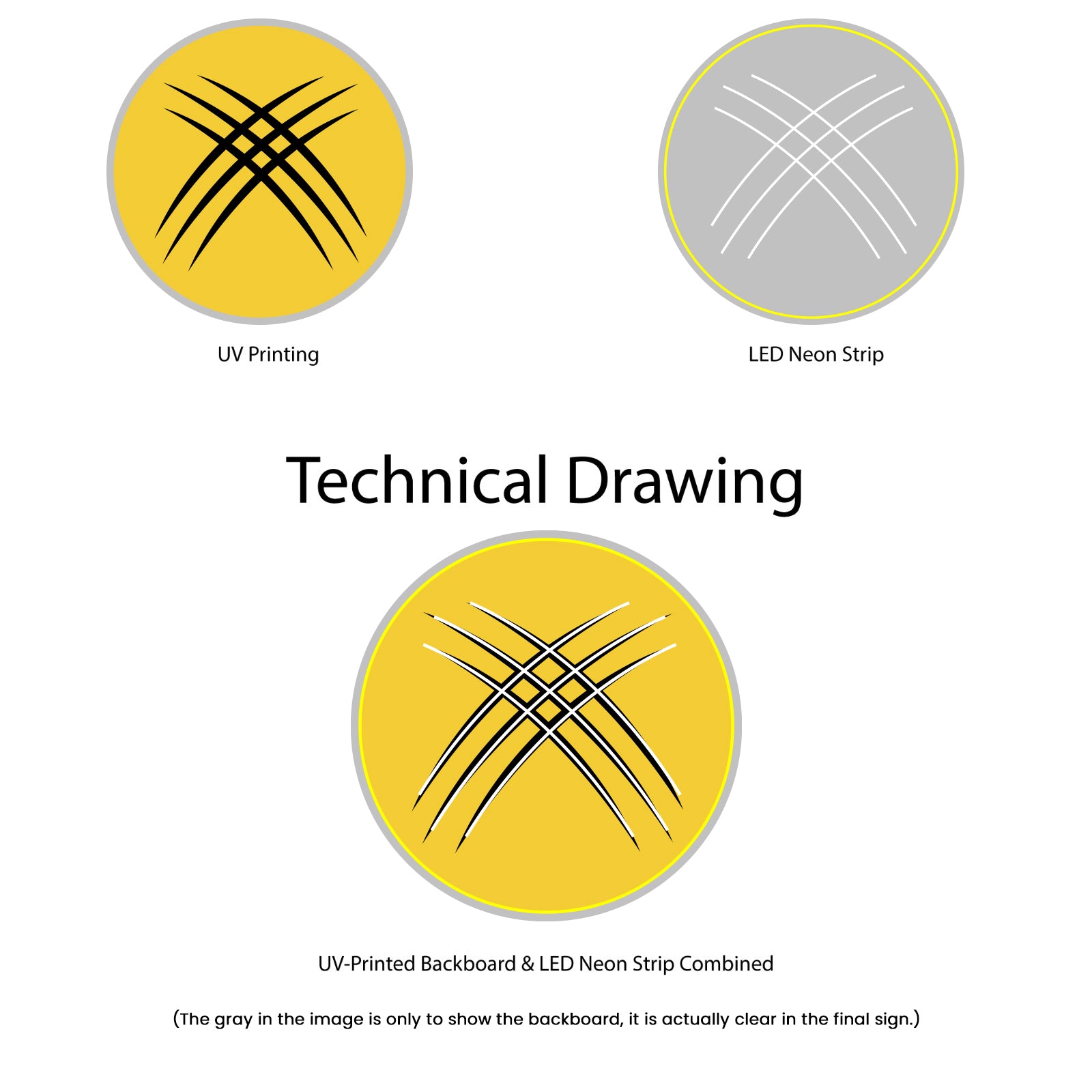 Wolverine Neon Sign - Technical Drawing