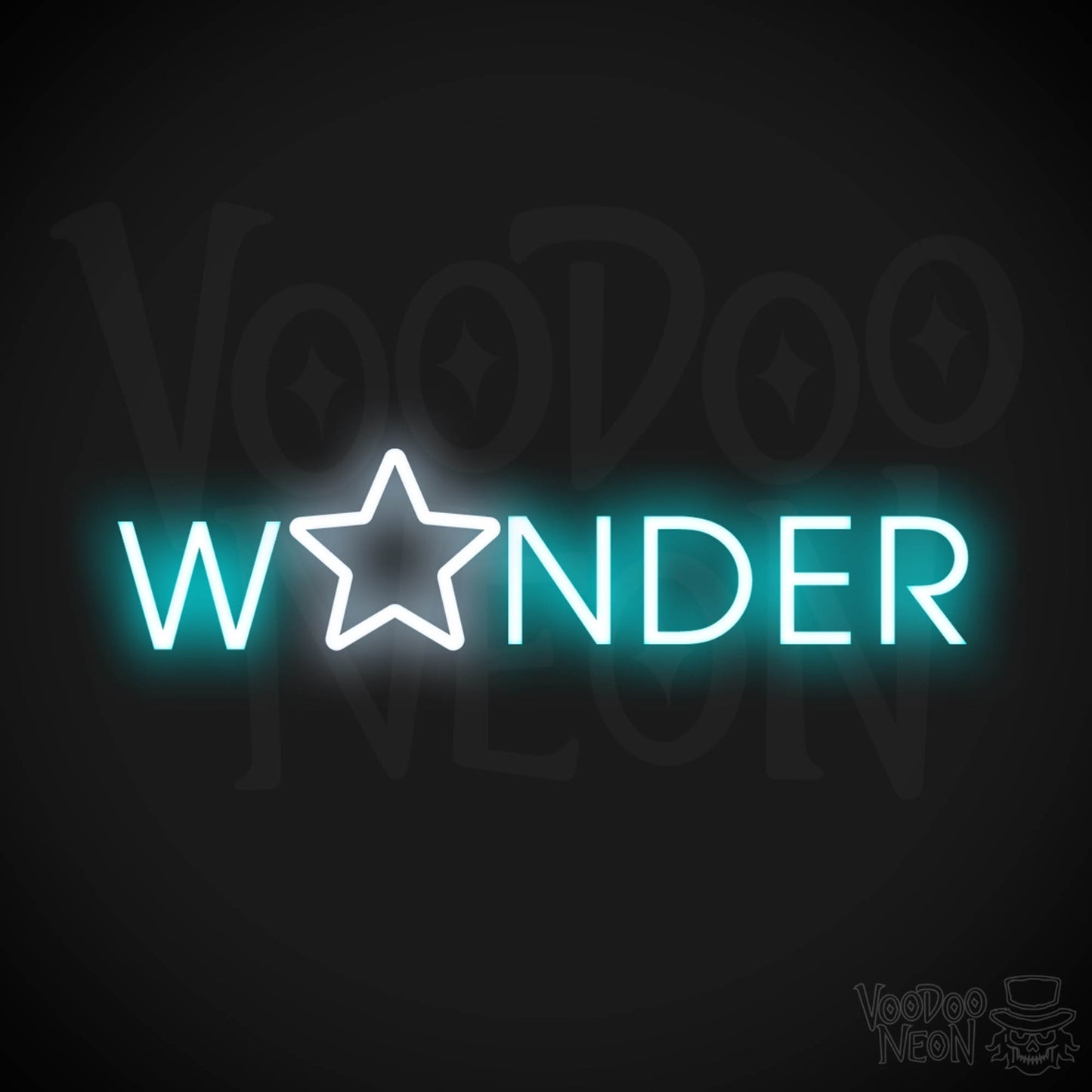 Wonder Neon Sign - Neon Wonder Sign - Light Up Word Sign - Color Multi-Color