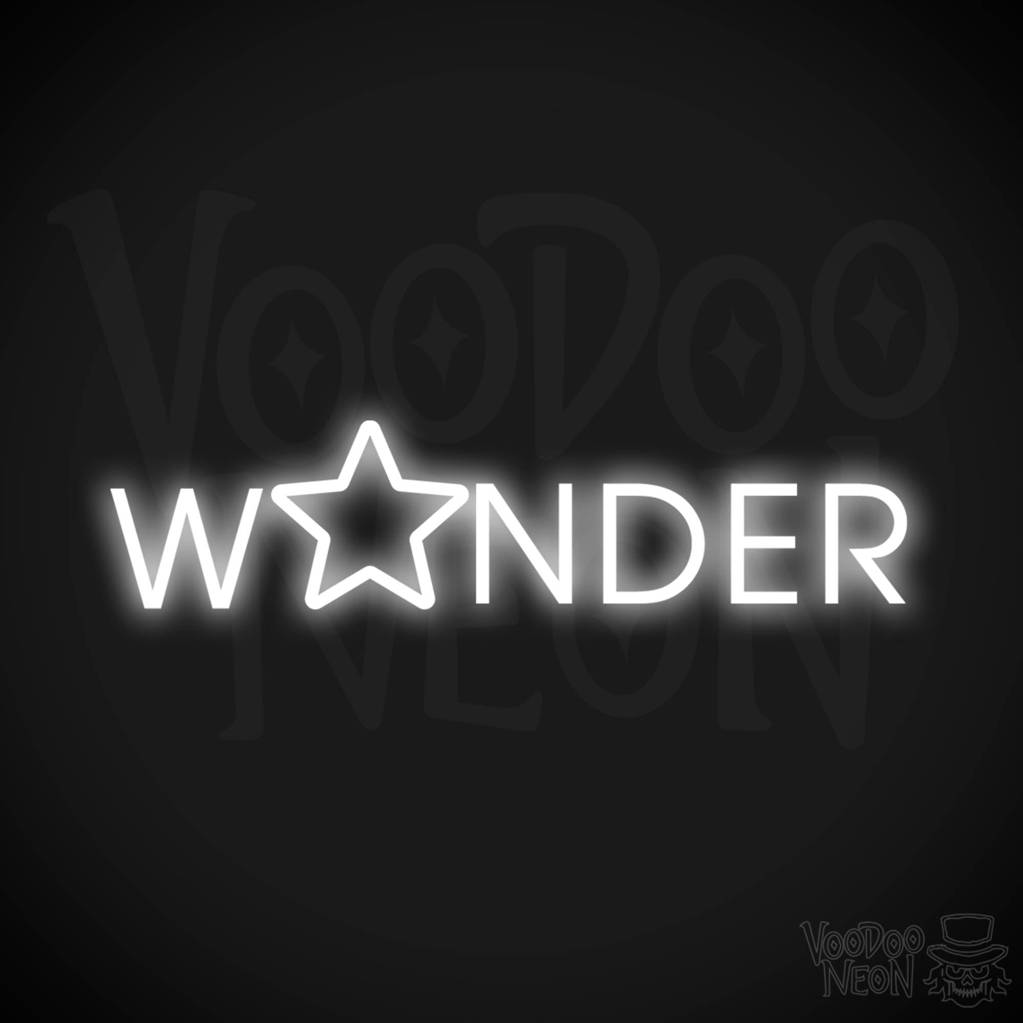 Wonder Neon Sign | Neon Wonder Sign | Light Up Word Sign – Voodoo Neon