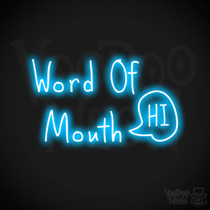 Word Of Mouth LED Neon - Dark Blue