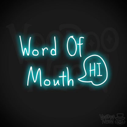 Word Of Mouth LED Neon - Ice Blue