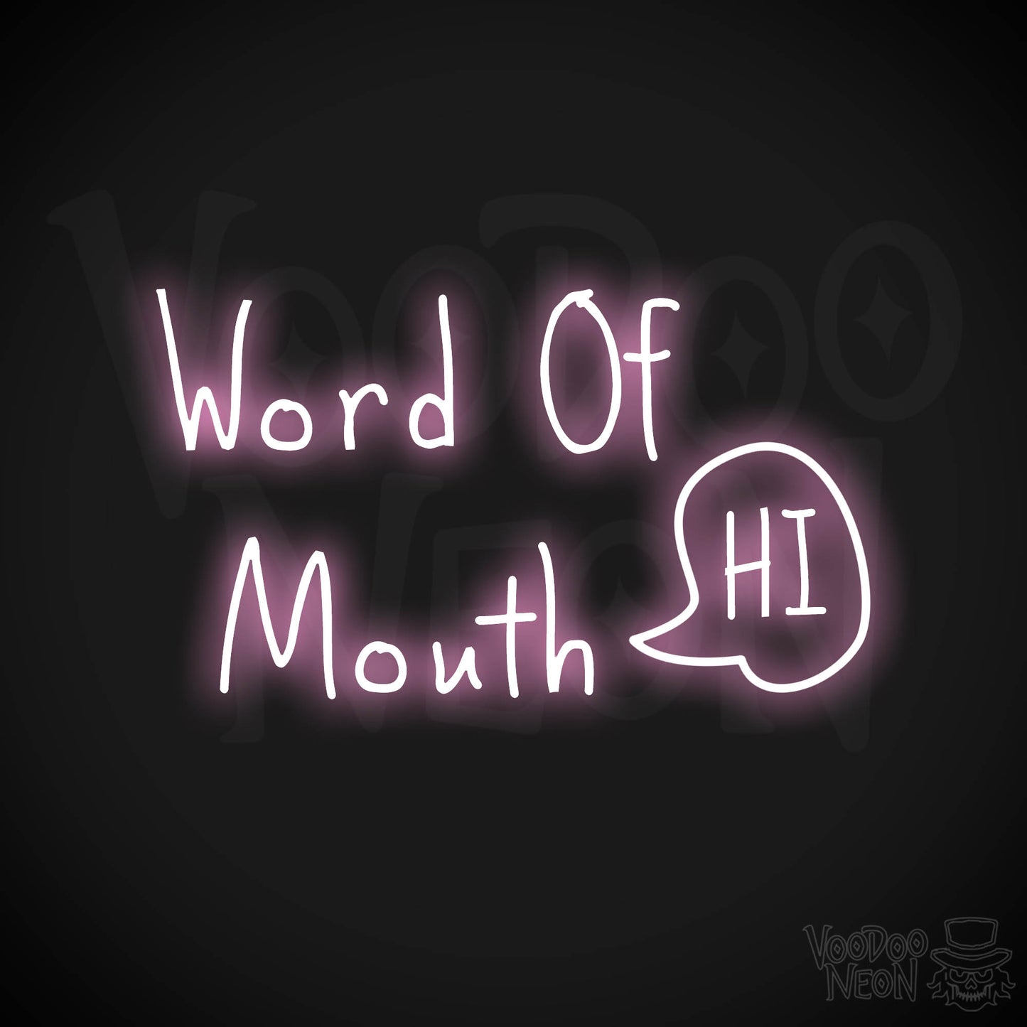 Word Of Mouth LED Neon - Light Pink