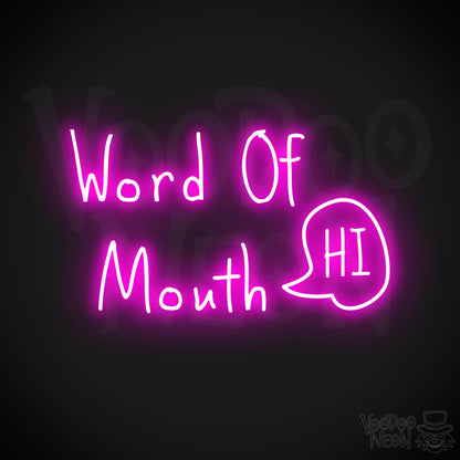 Word Of Mouth LED Neon - Pink