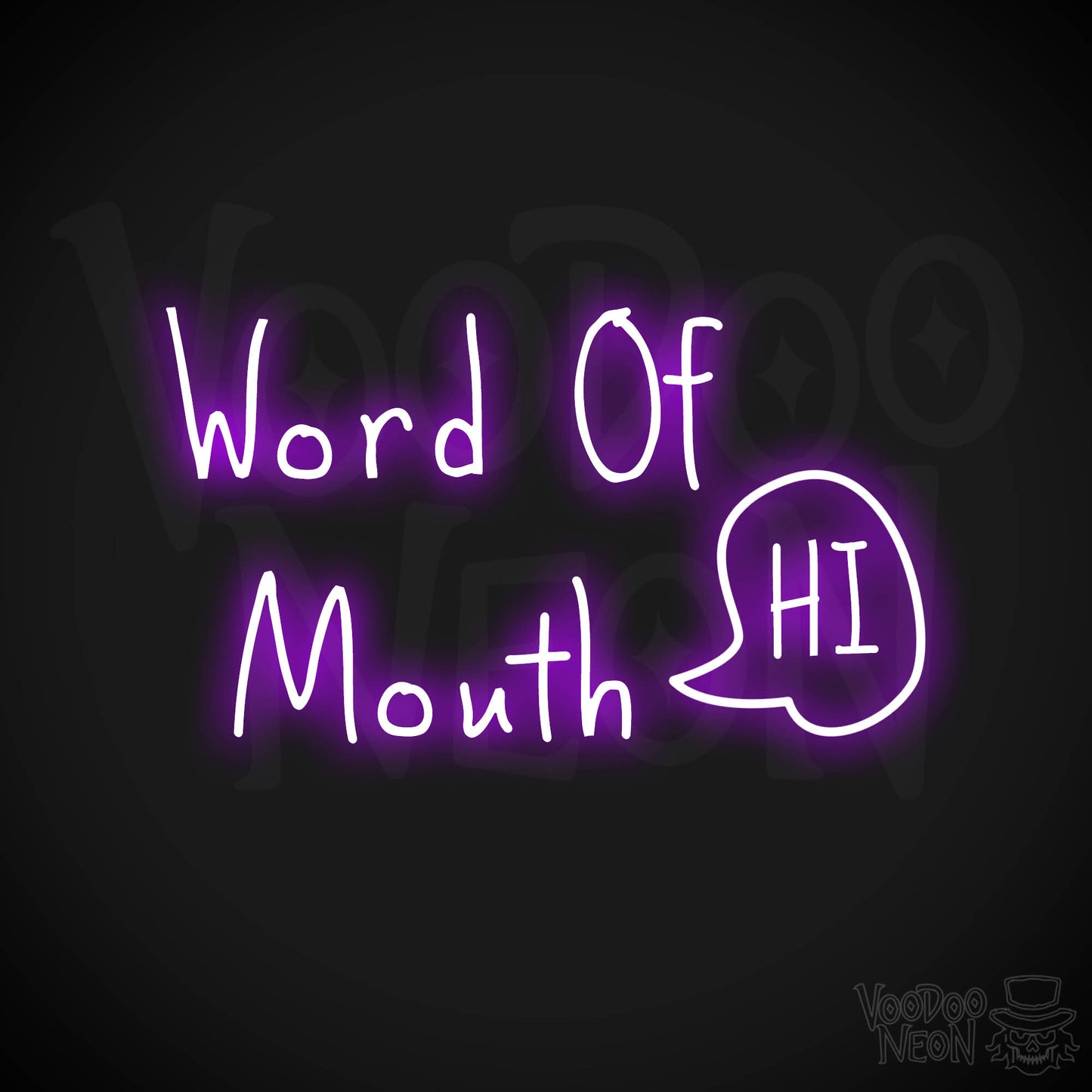 Word Of Mouth LED Neon - Purple