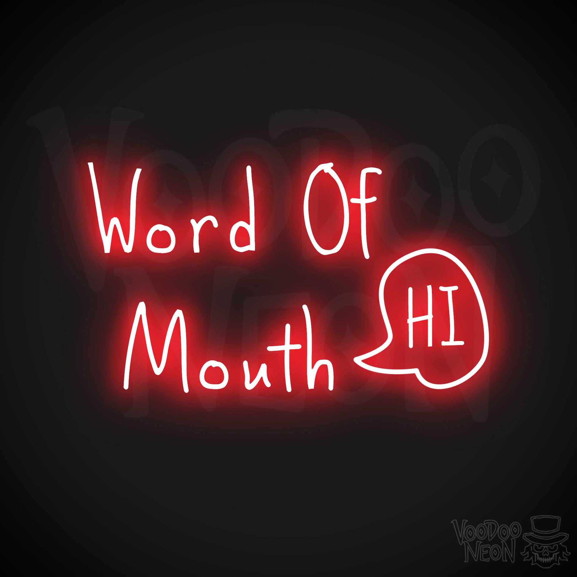 Word Of Mouth LED Neon - Red