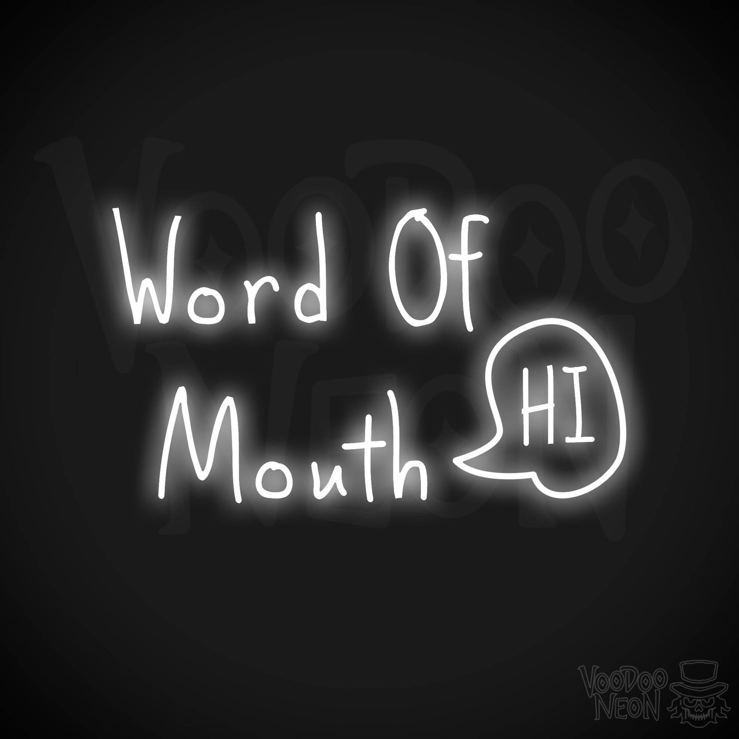 Word Of Mouth LED Neon - White