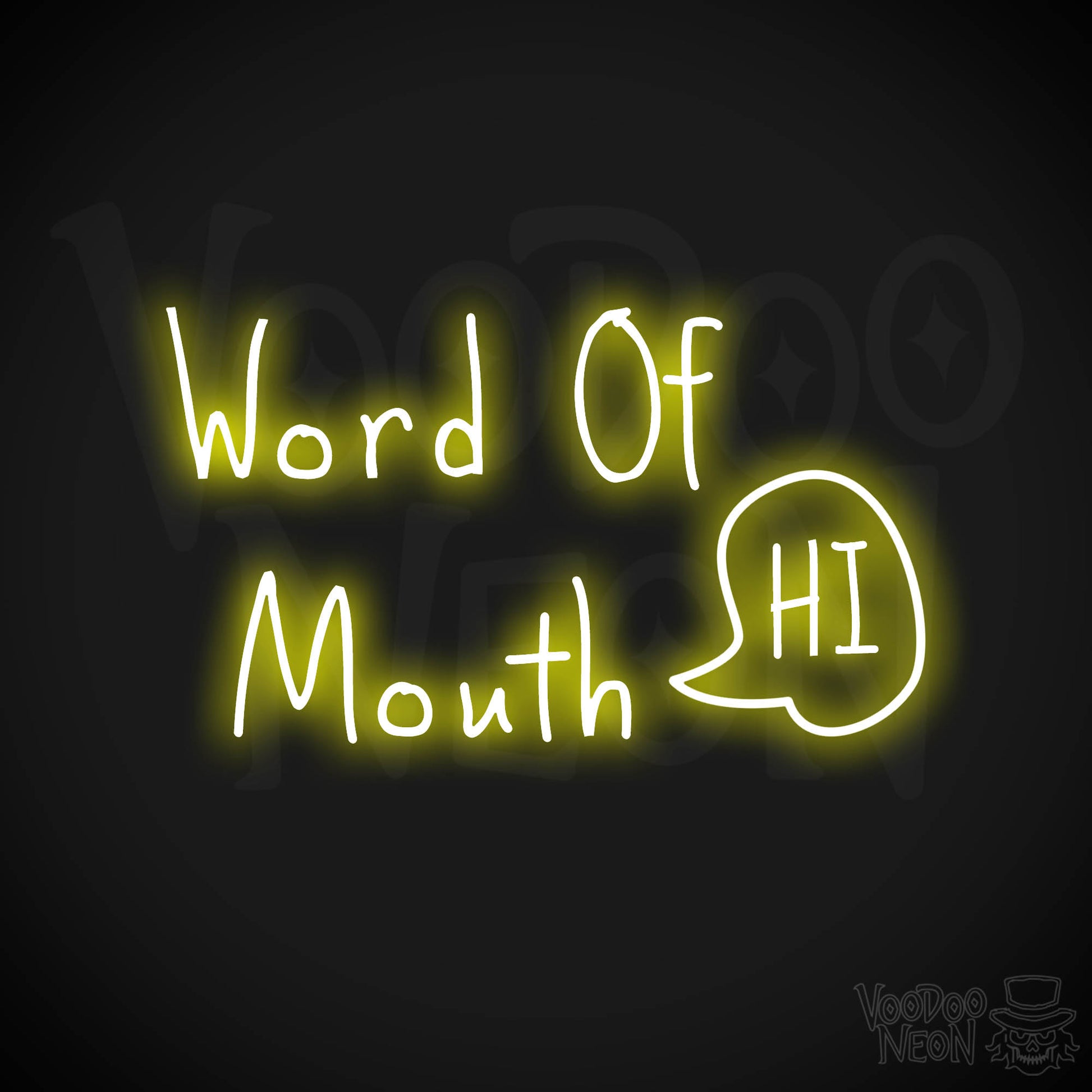 Word Of Mouth LED Neon - Yellow