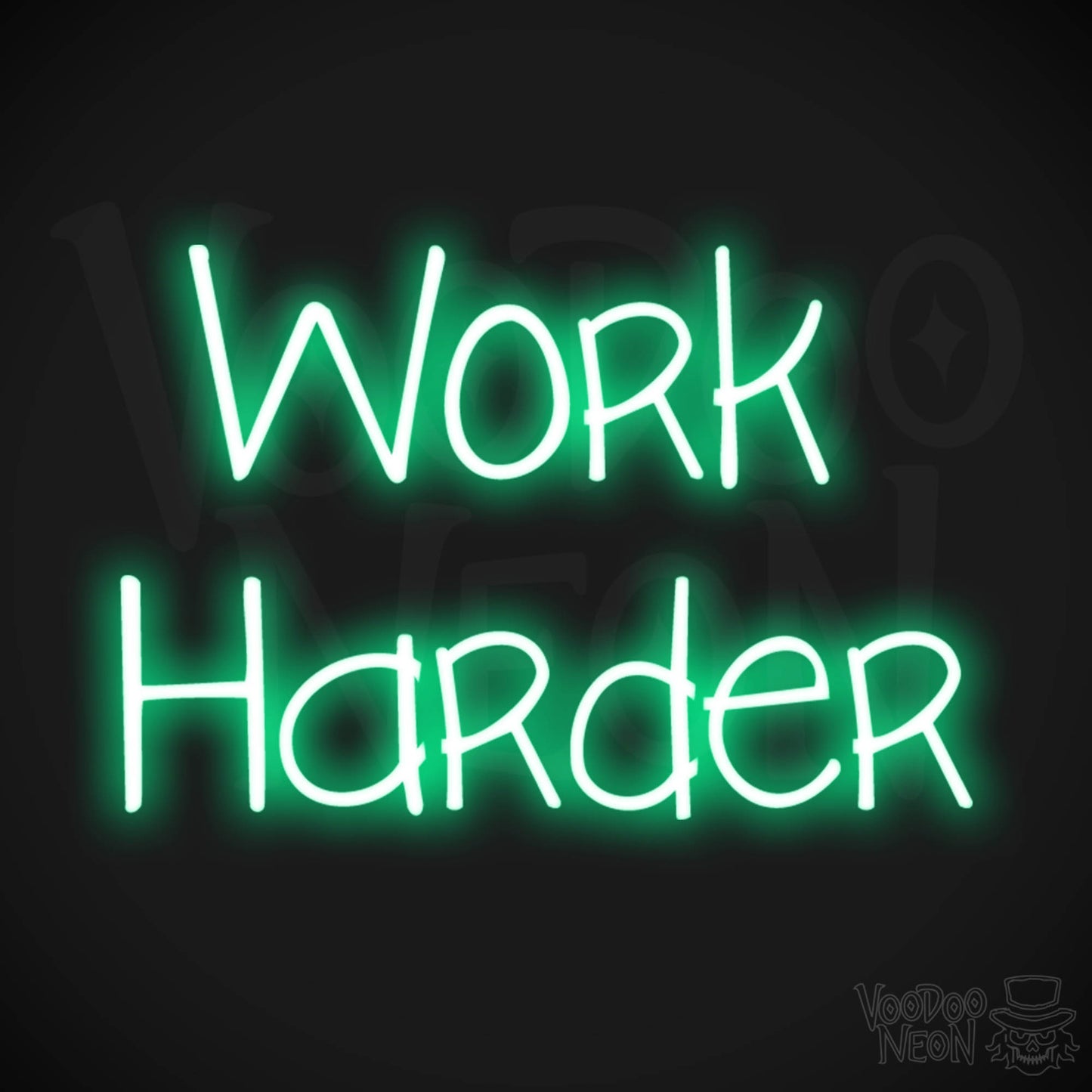 Work Harder LED Neon - Green