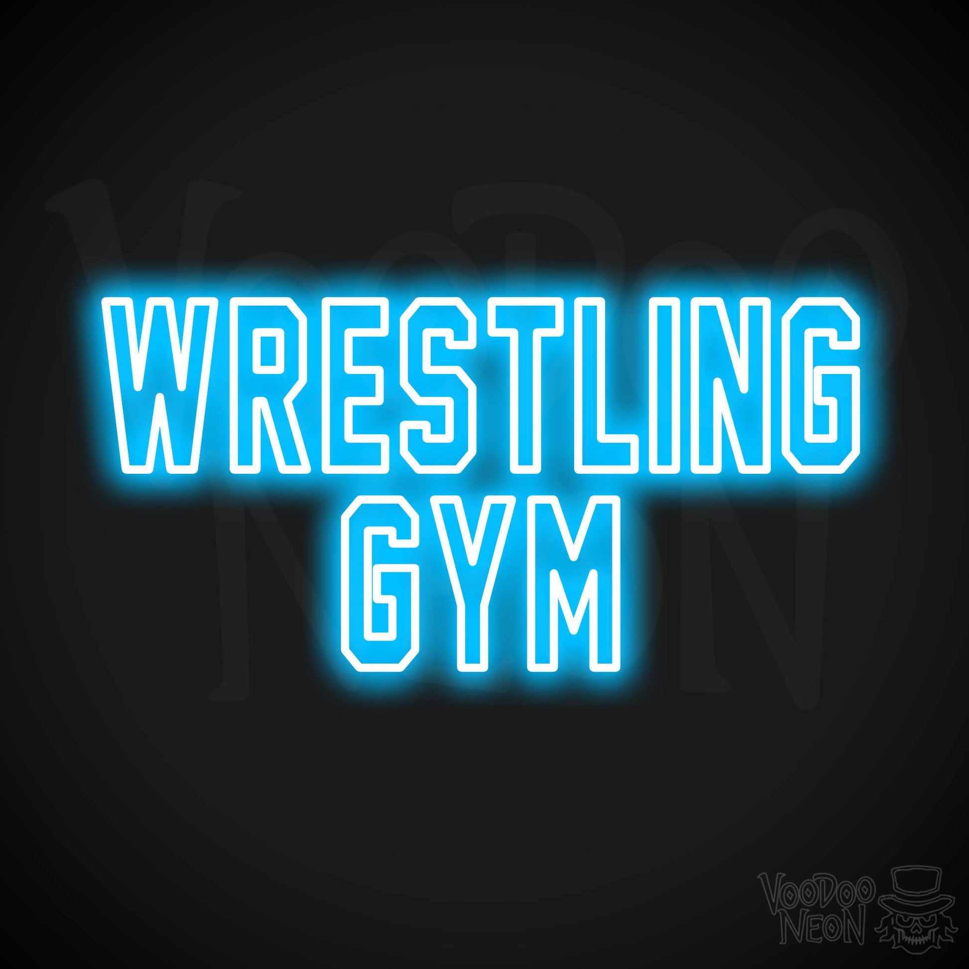 Wrestling Gym LED Neon - Dark Blue