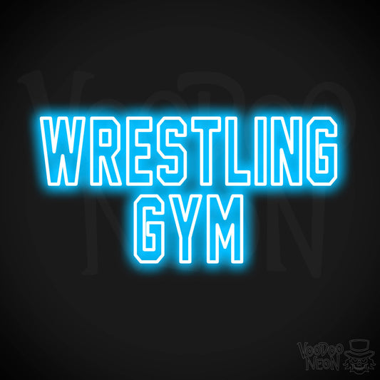 Wrestling Gym LED Neon - Dark Blue