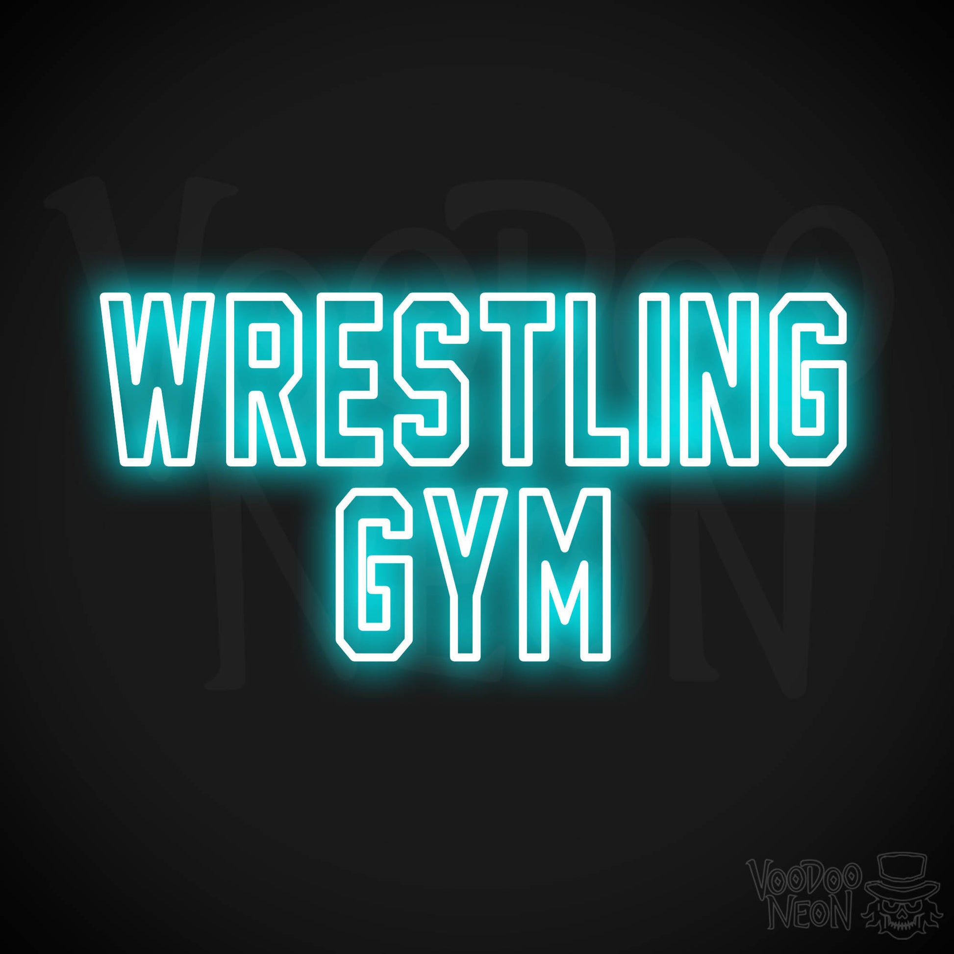 Wrestling Gym LED Neon - Ice Blue