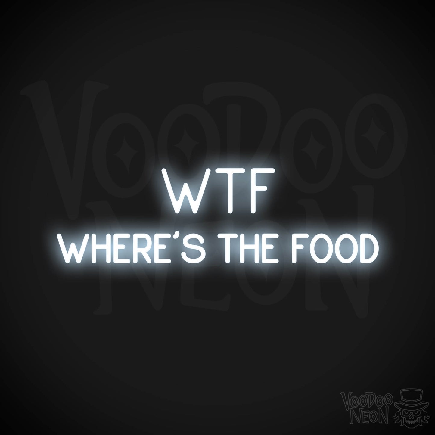 Wtf (Wheres The Food) LED Neon - Cool White
