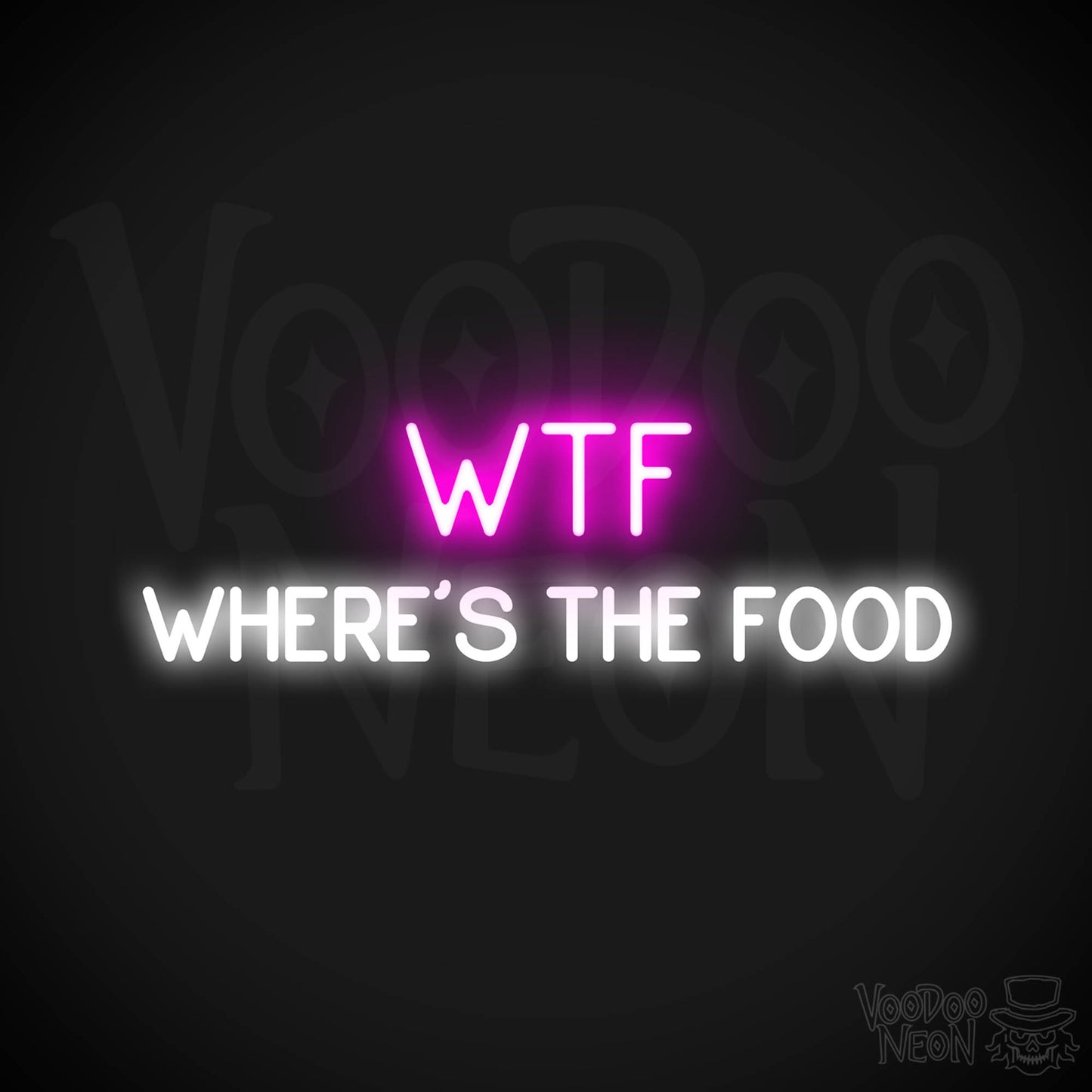 Wtf (Wheres The Food) LED Neon - Multi-Color