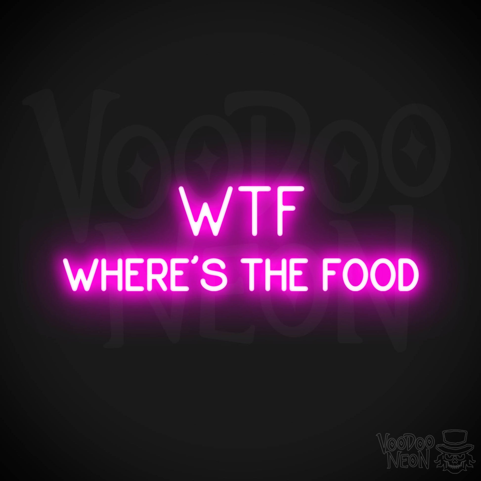 Wtf (Wheres The Food) LED Neon - Pink
