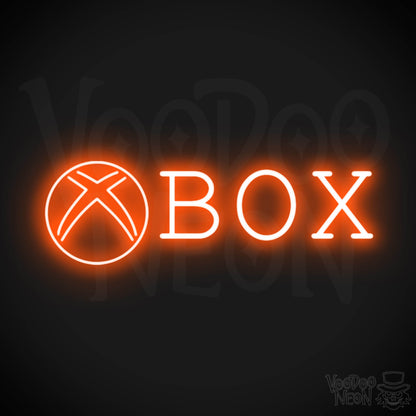 XBOX Neon Sign - Neon XBOX Sign - XBOX Decor - Color Orange