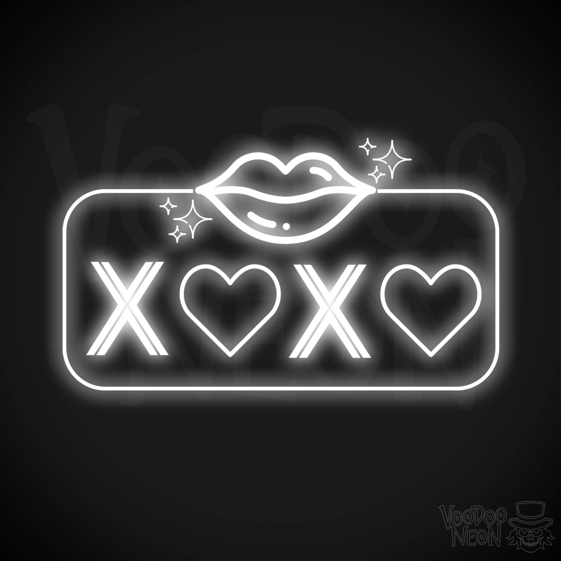 Xoxo Neon Sign - Neon XOXO - Kiss Hug Neon Wall Art - Color White