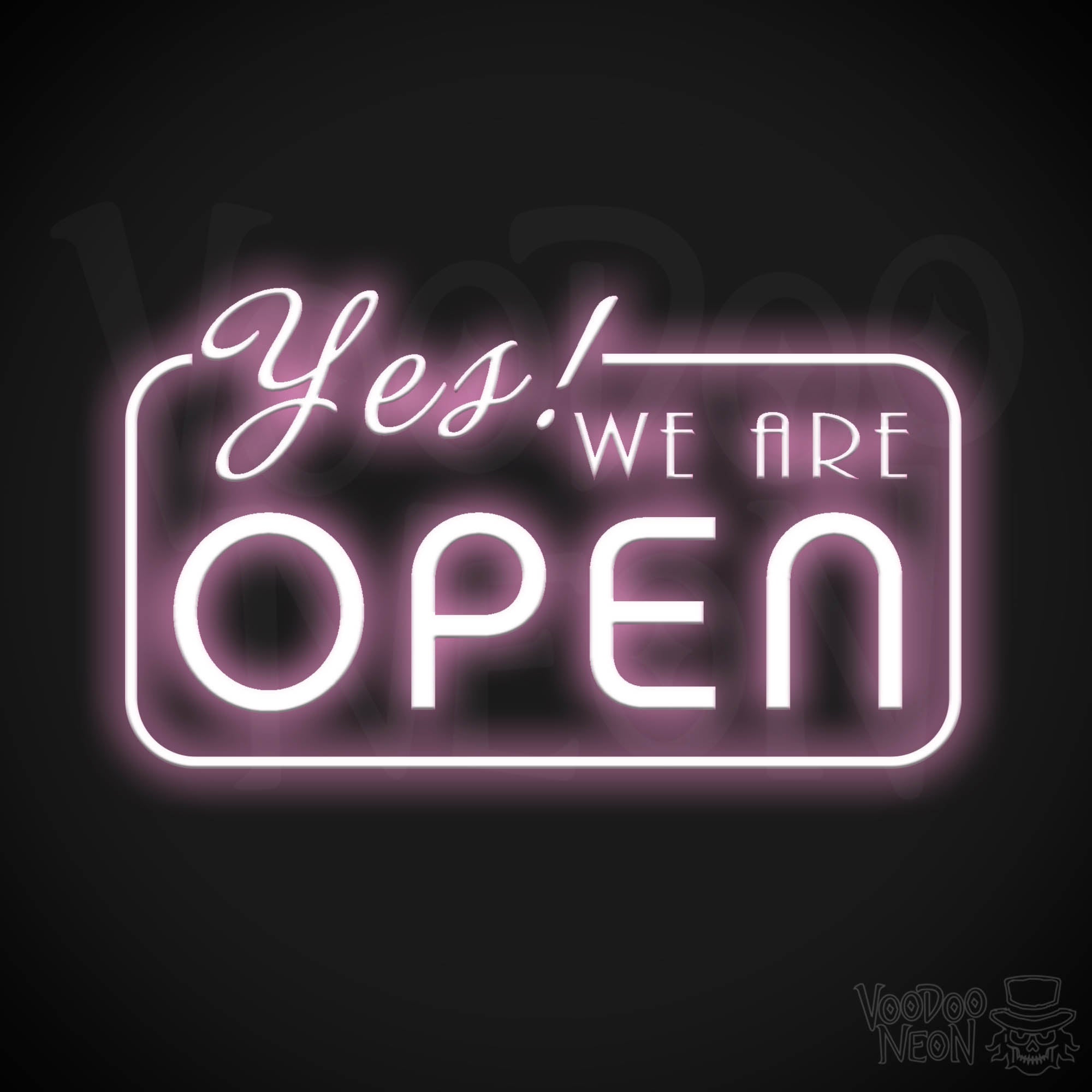 Large hot Quality Pink & White OPEN Sign