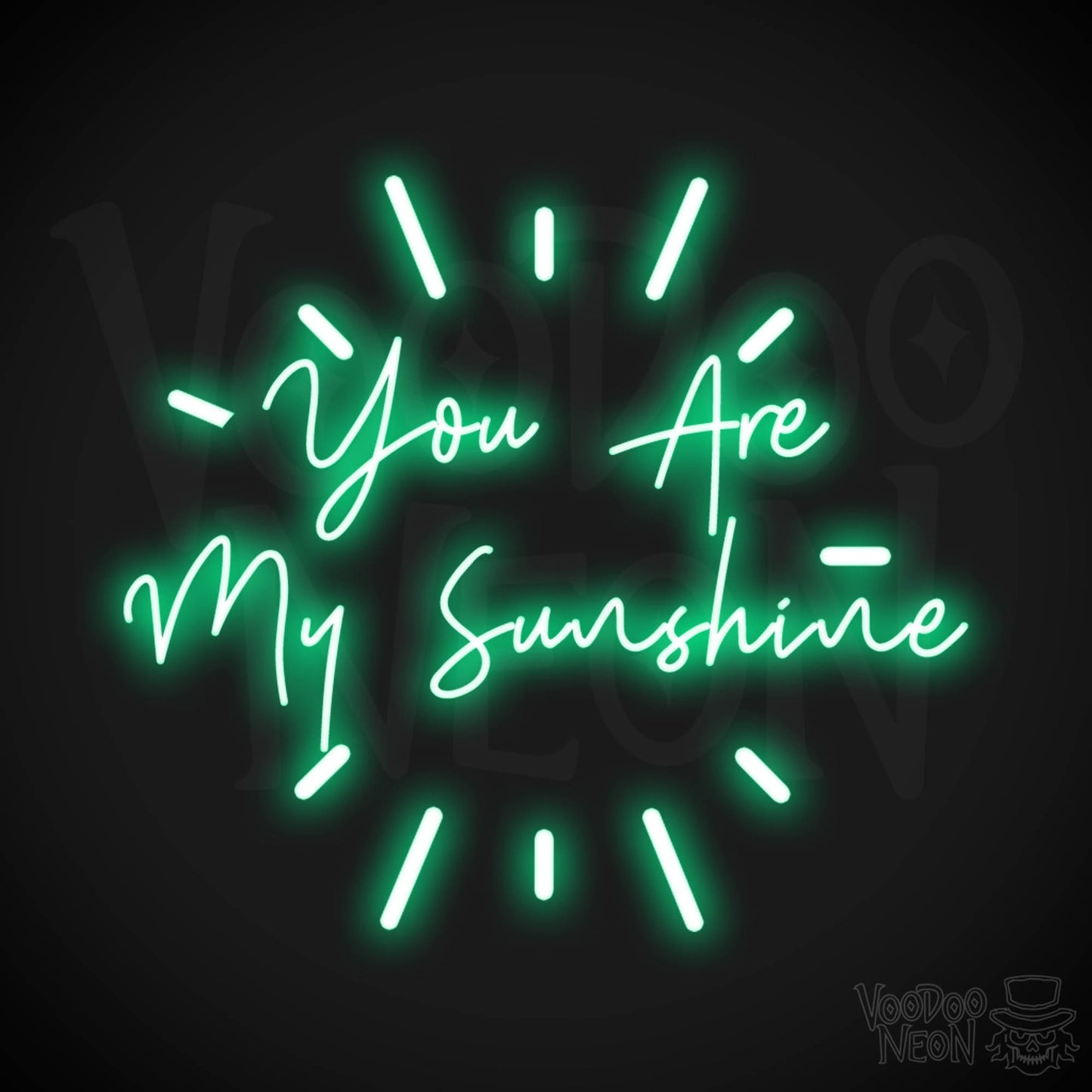 You Are My Sunshine Wall Art - You Are My Sunshine Neon Sign - LED Wall Art - Color Green