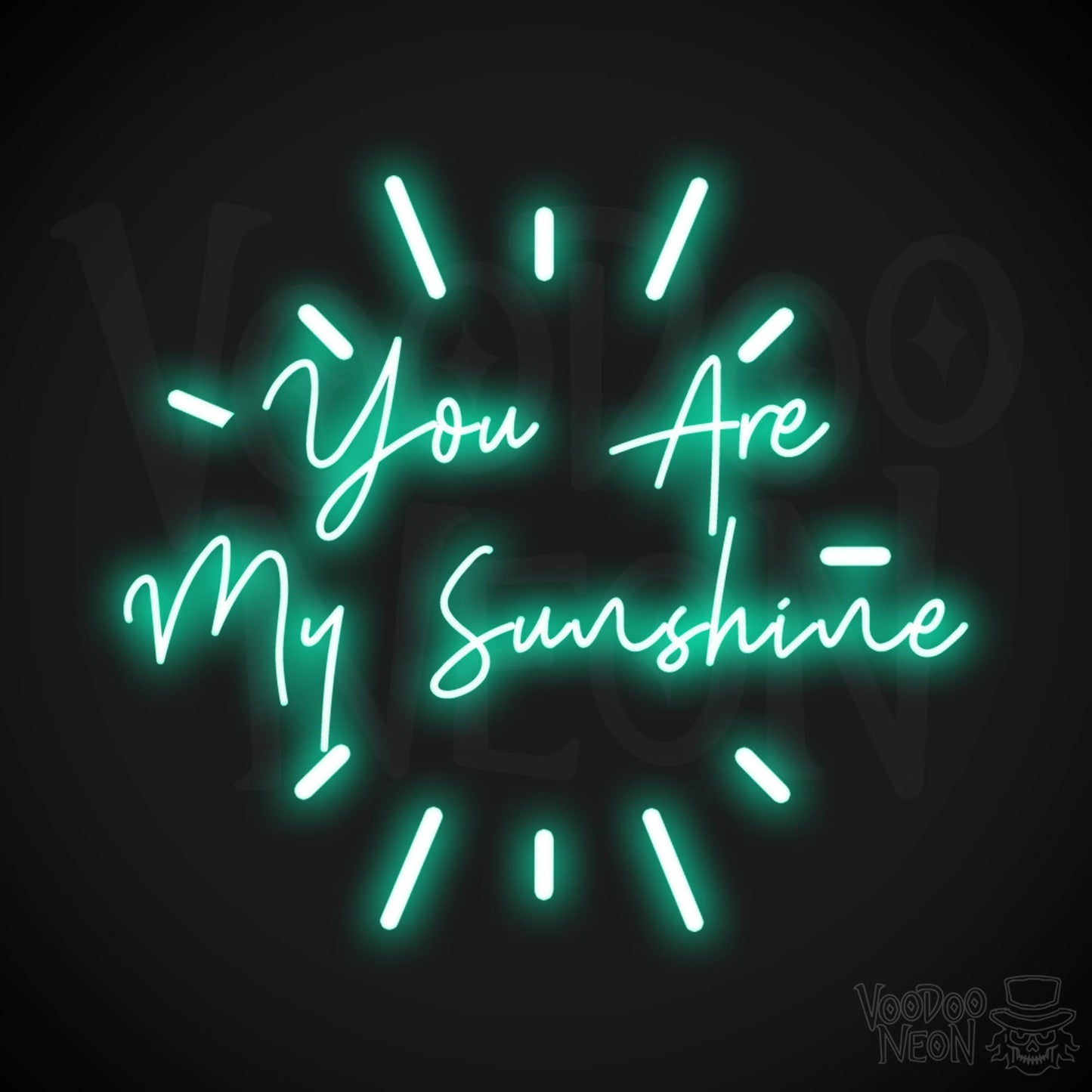 You Are My Sunshine Wall Art - You Are My Sunshine Neon Sign - LED Wall Art - Color Light Green