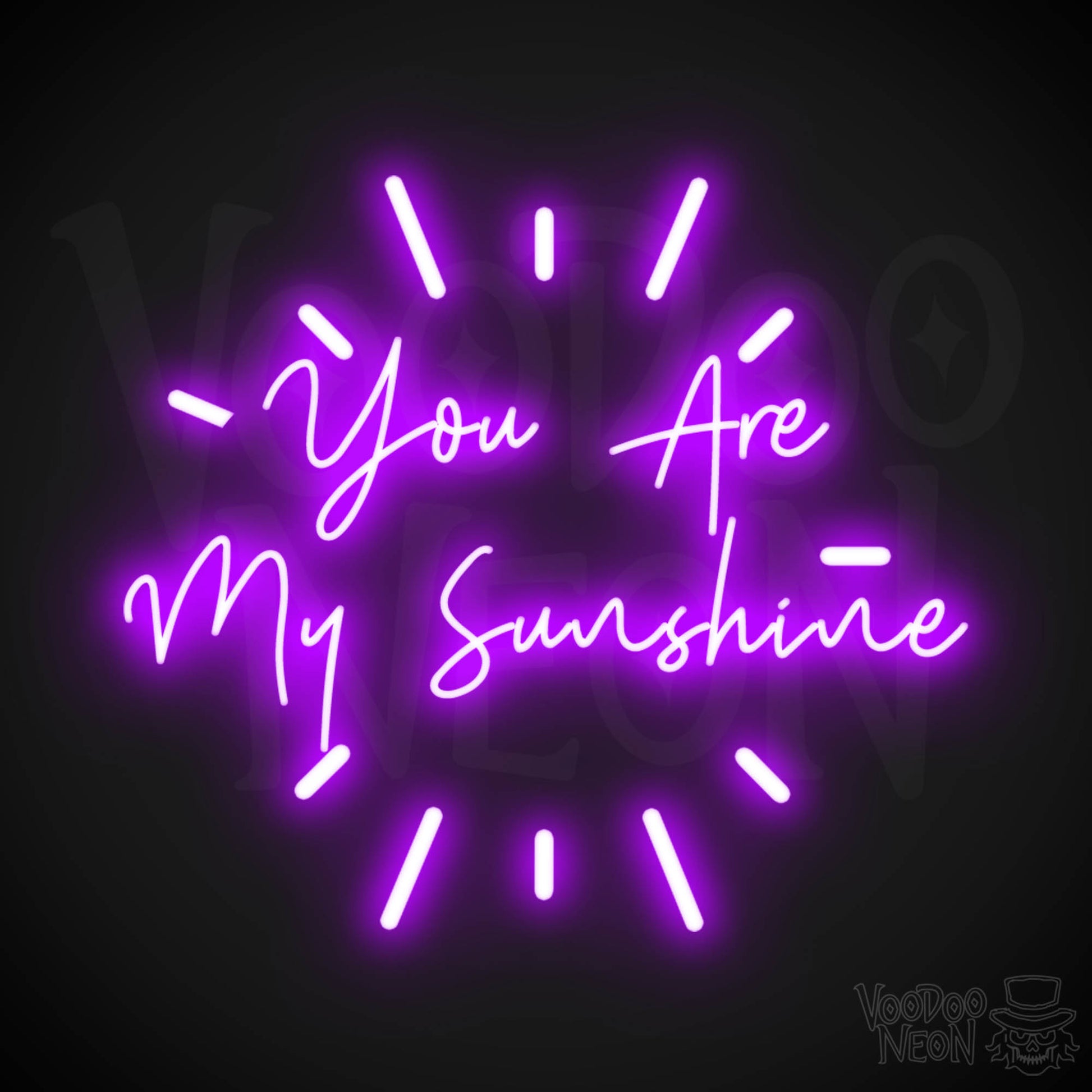 You Are My Sunshine Wall Art - You Are My Sunshine Neon Sign - LED Wall Art - Color Purple