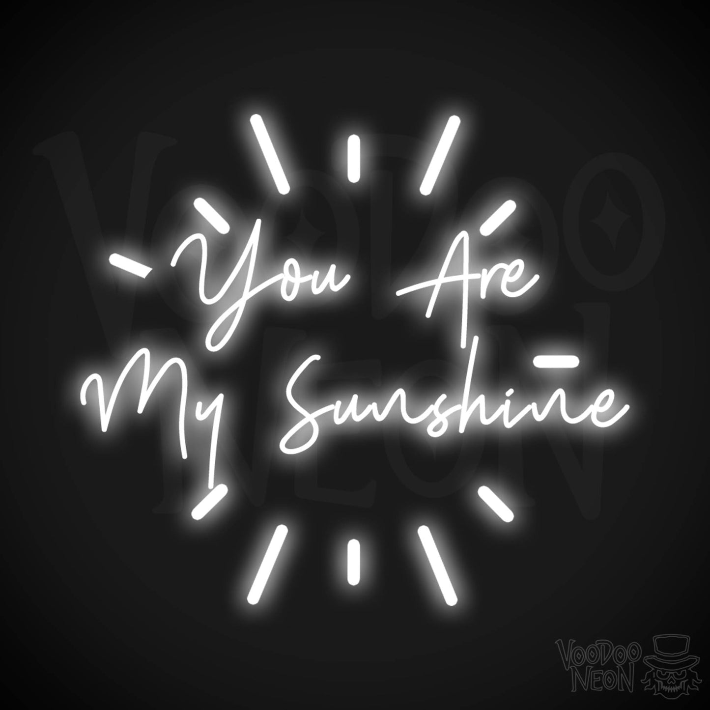 You Are My Sunshine Wall Art - You Are My Sunshine Neon Sign - LED Wall Art - Color White