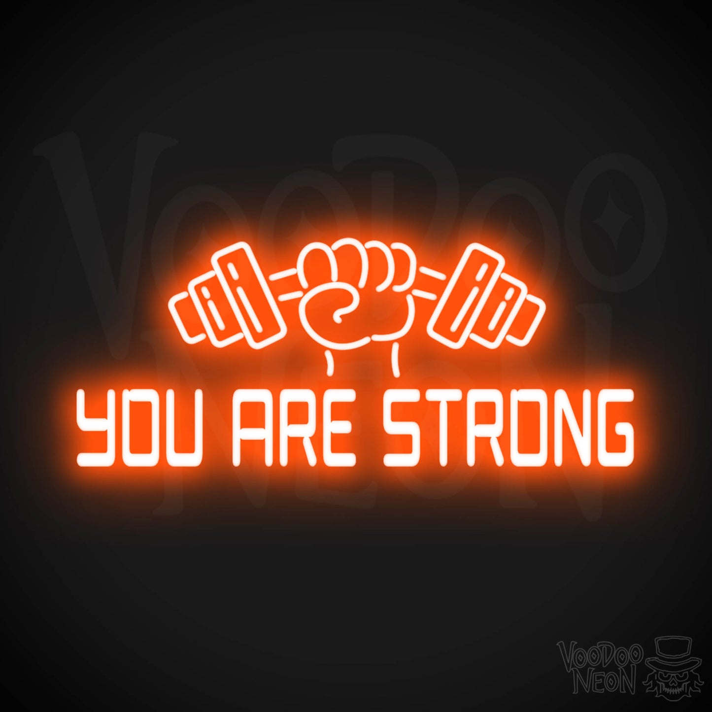 You Are Strong Neon Sign - Neon You Are Strong Sign - Color Orange