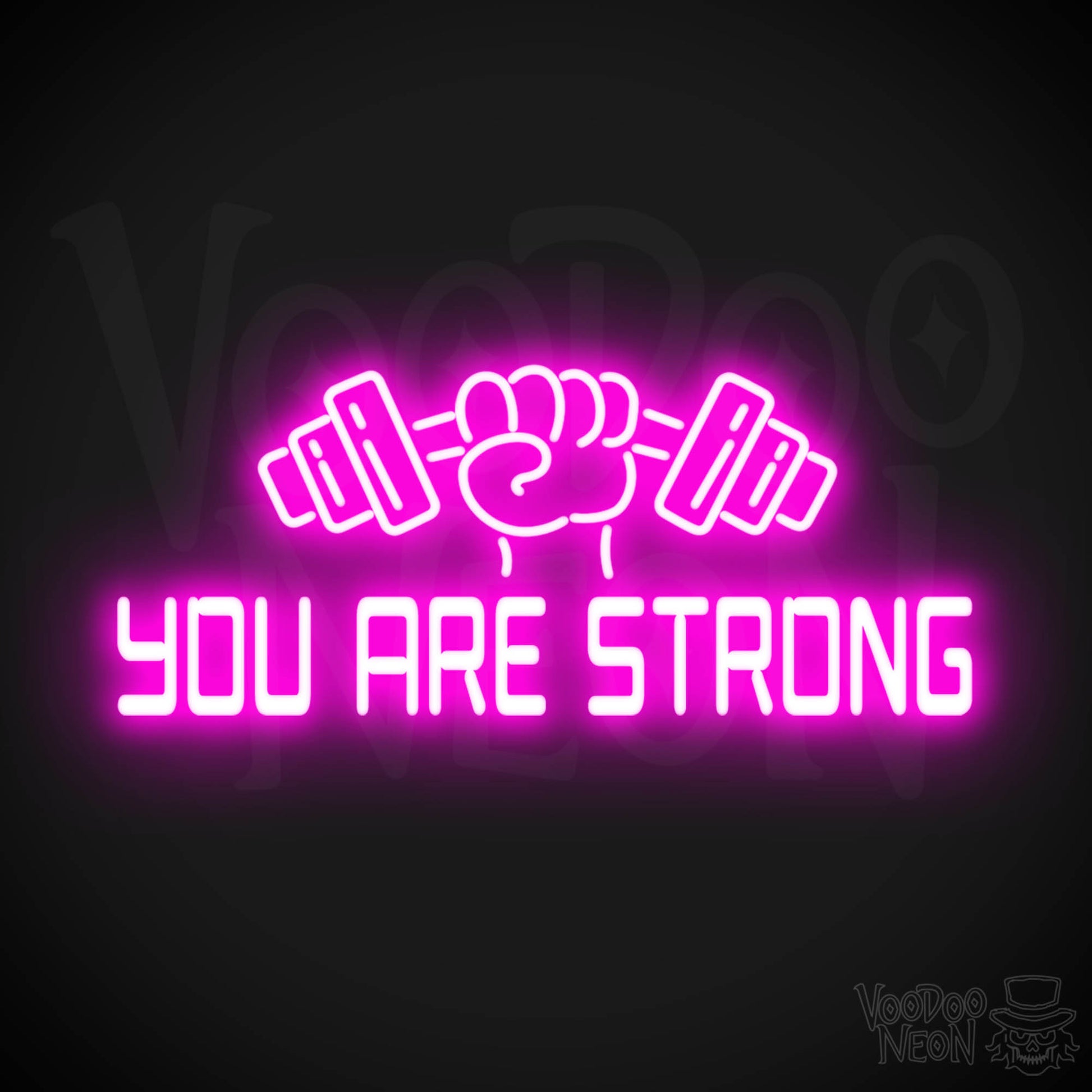 You Are Strong Neon Sign - Neon You Are Strong Sign - Color Pink