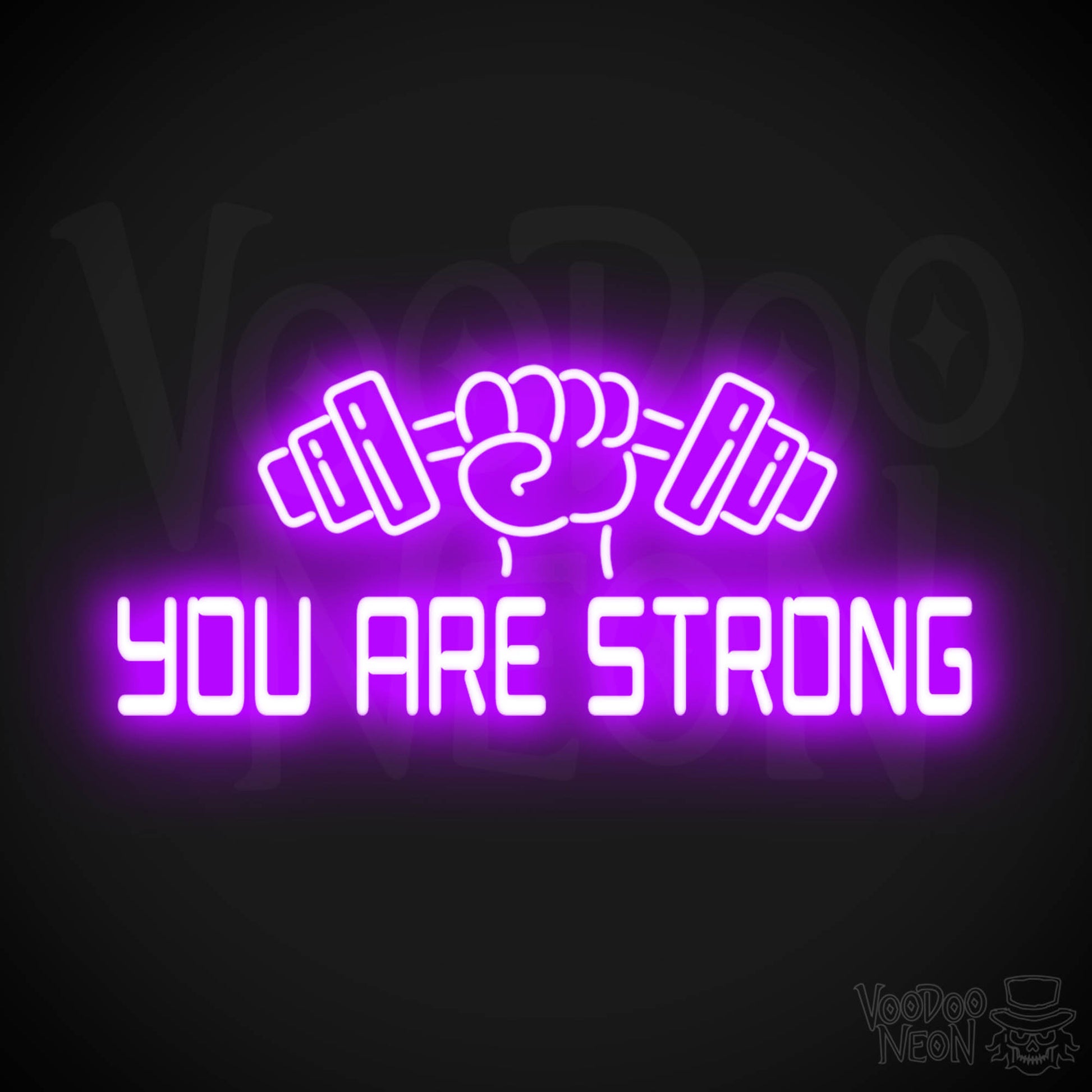 You Are Strong Neon Sign - Neon You Are Strong Sign - Color Purple