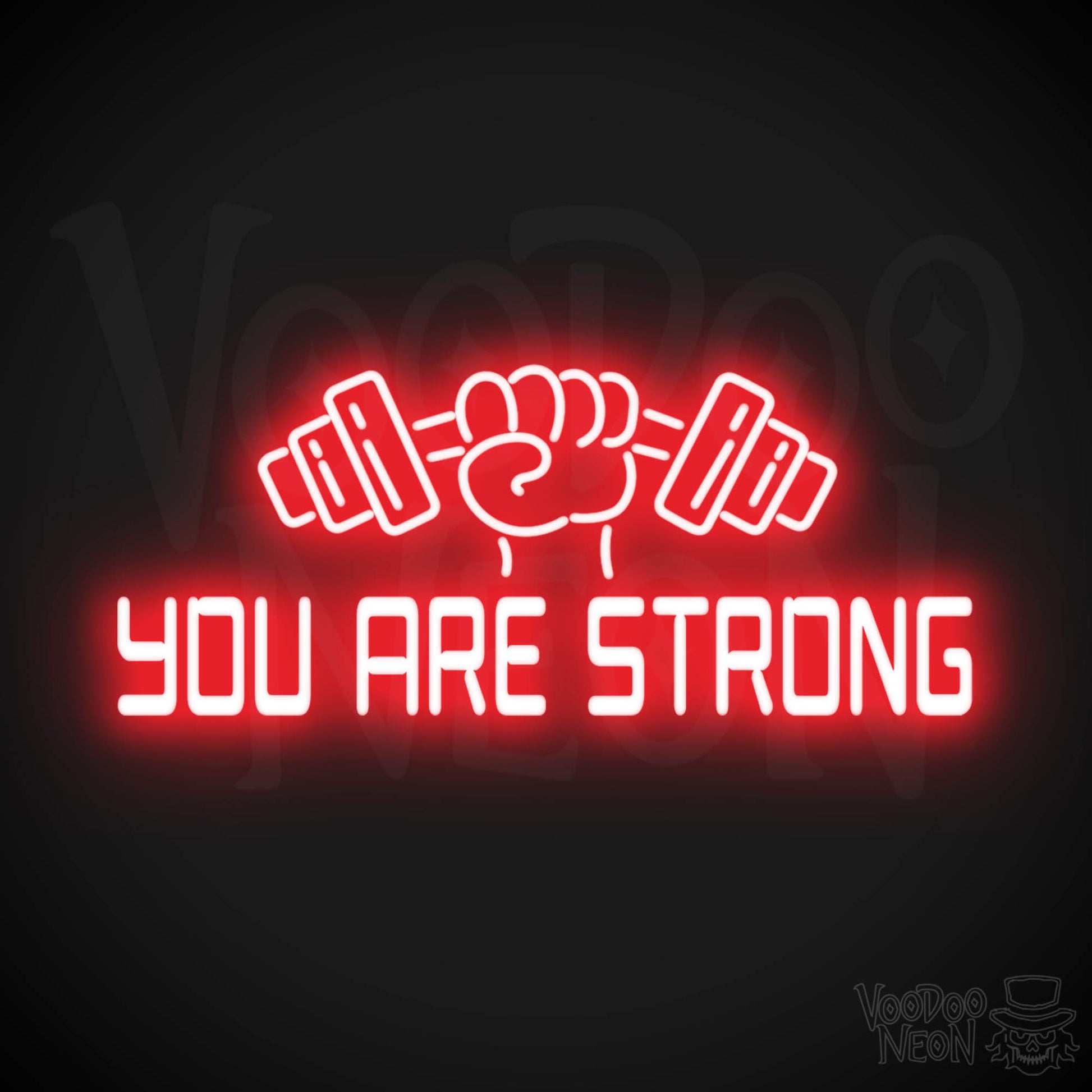 You Are Strong Neon Sign - Neon You Are Strong Sign - Color Red